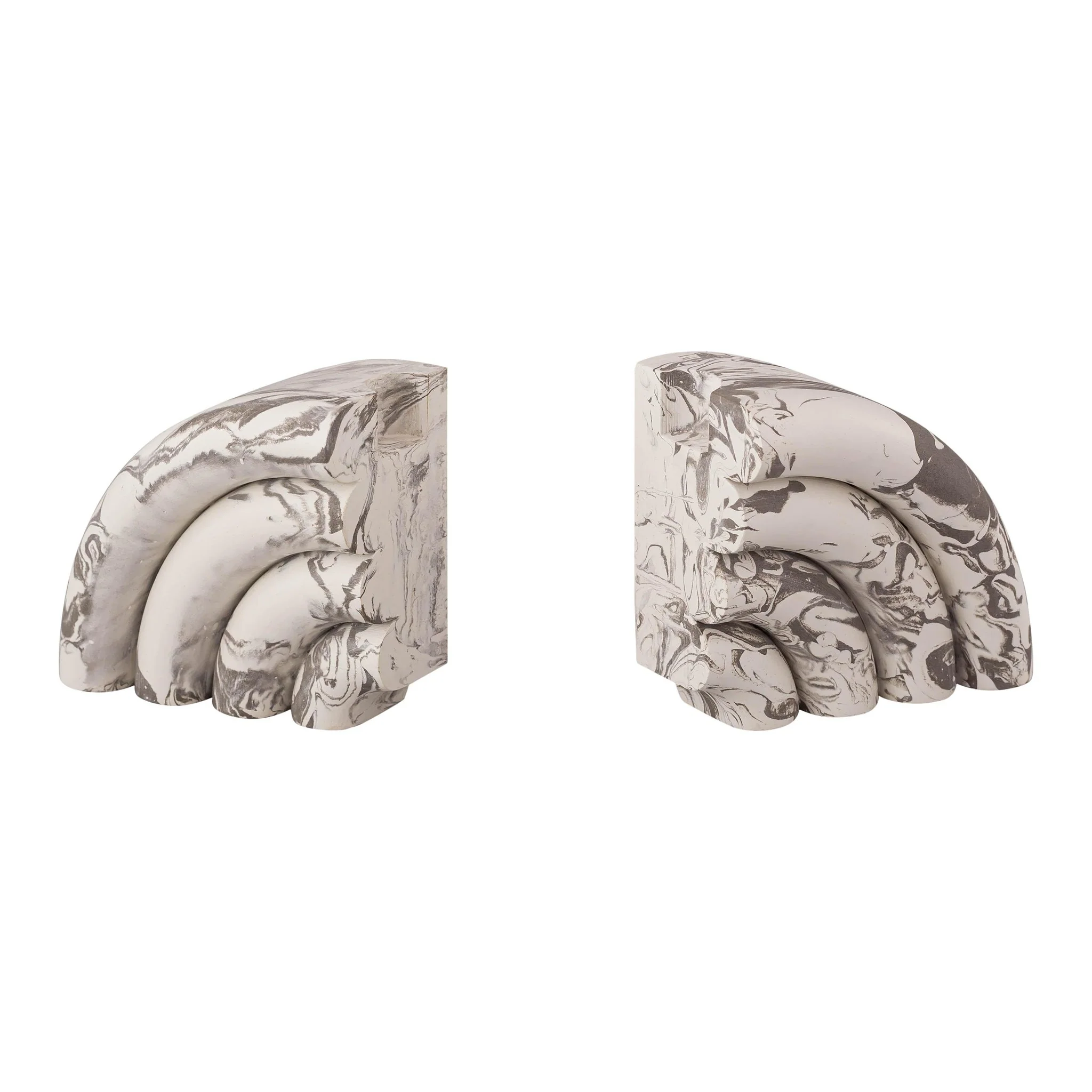 Grey Marble Bookends - Set of 2 - Image 3