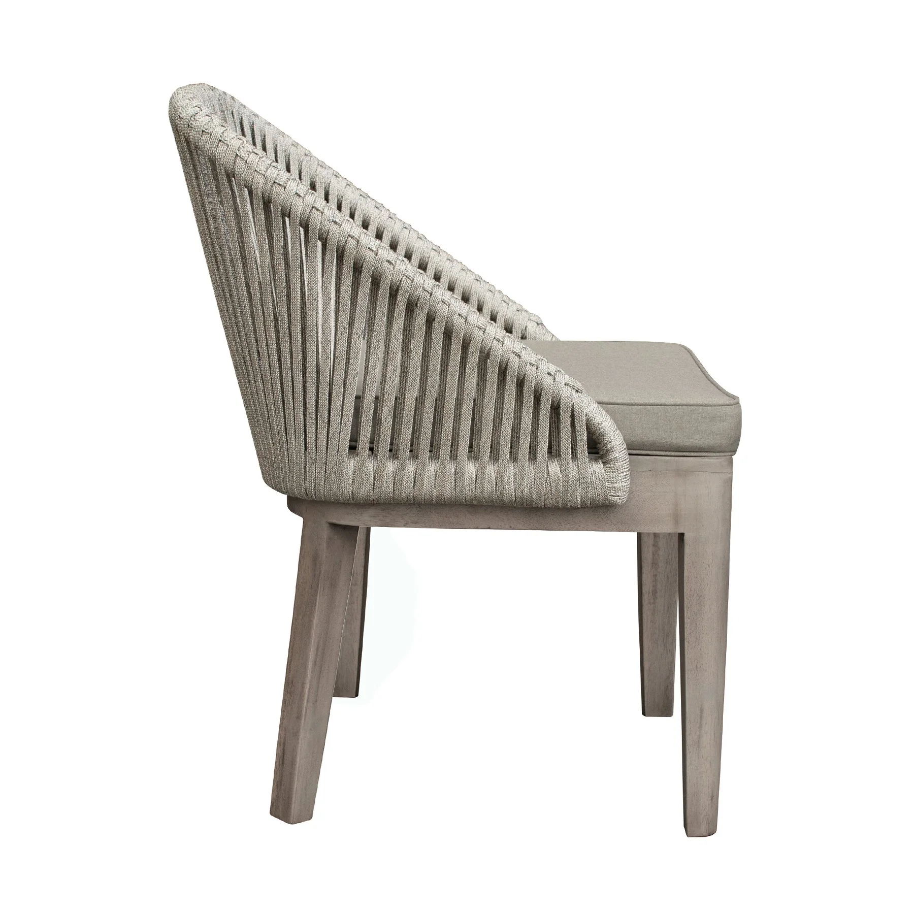 Haiti 7-Piece Patio Outdoor Dining Set in Gray Acacia Wood and Rope - Image 7