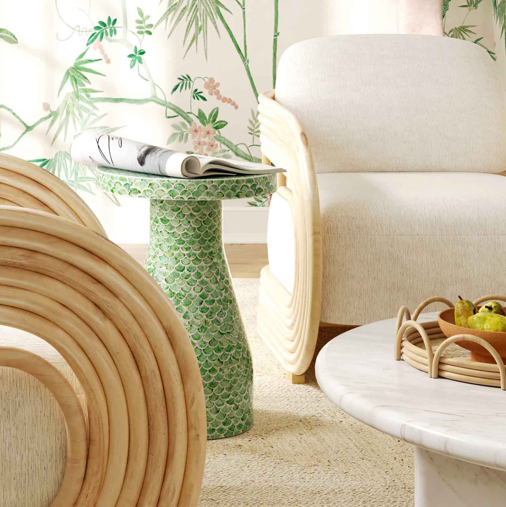 Halio Green Shell Side Table - Image 3