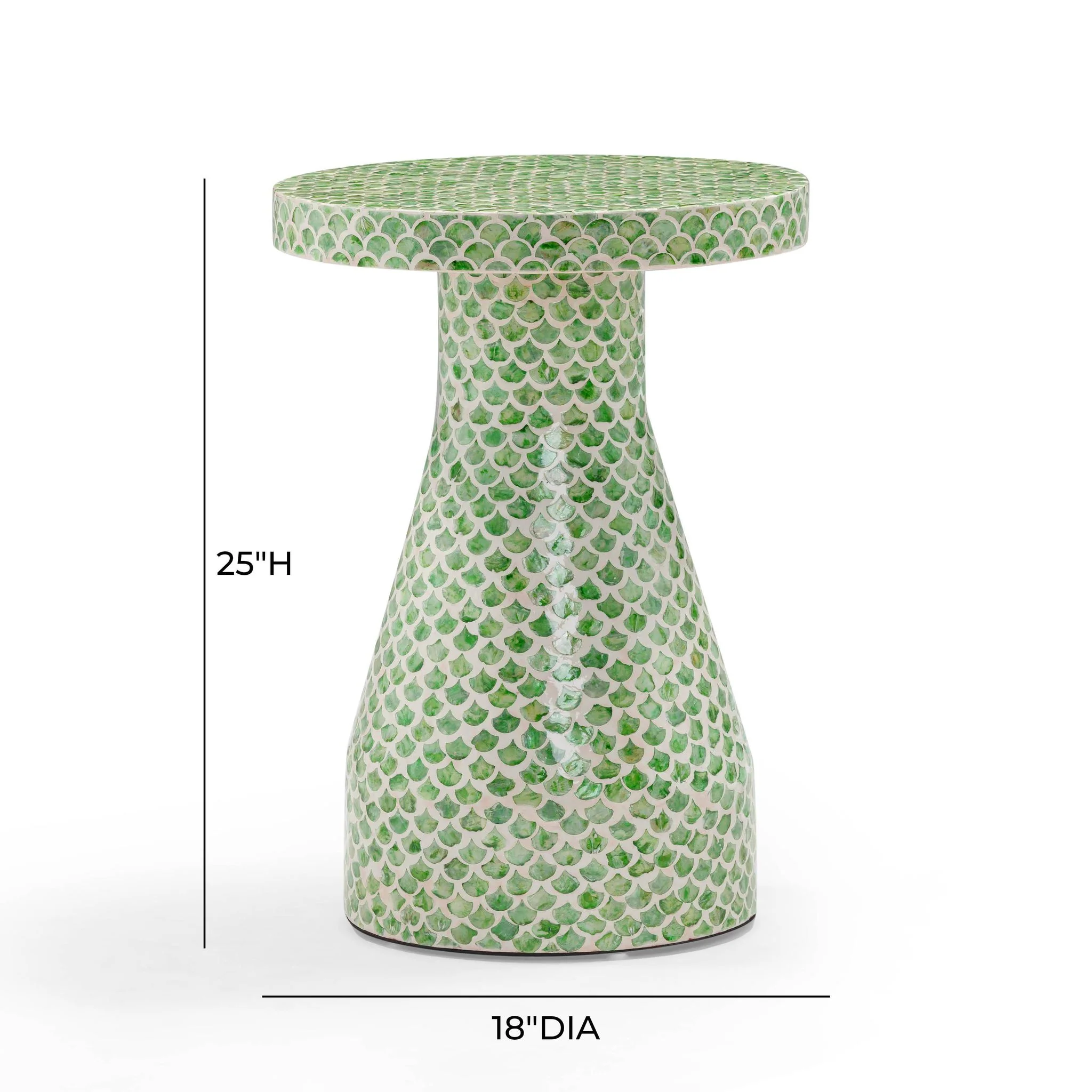Halio Green Shell Side Table - Image 5