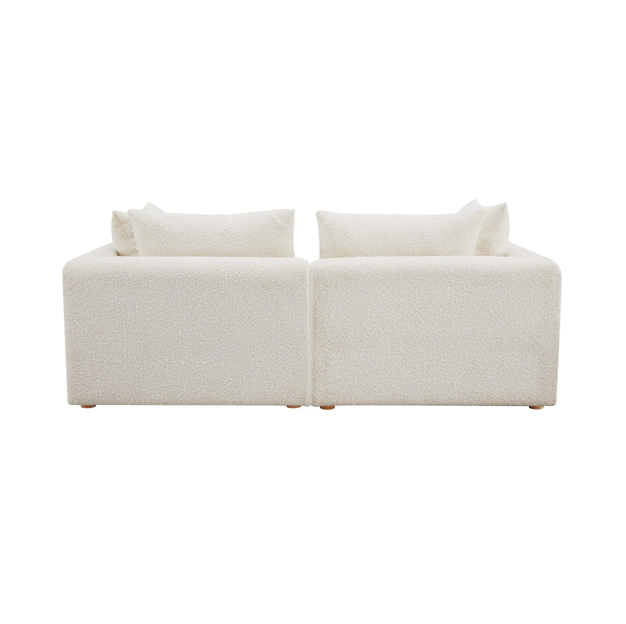 Hangover Cream Boucle Loveseat - Image 3