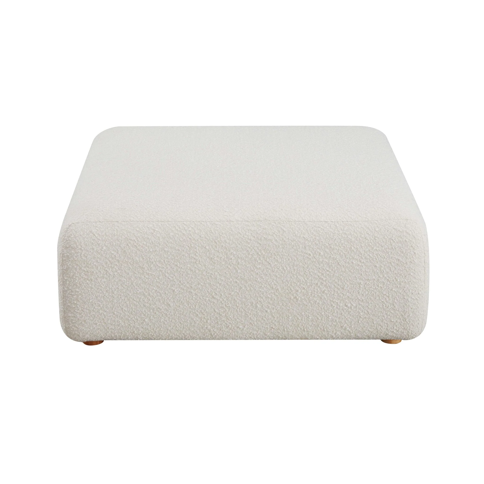 Hangover Cream Boucle Ottoman - Image 3