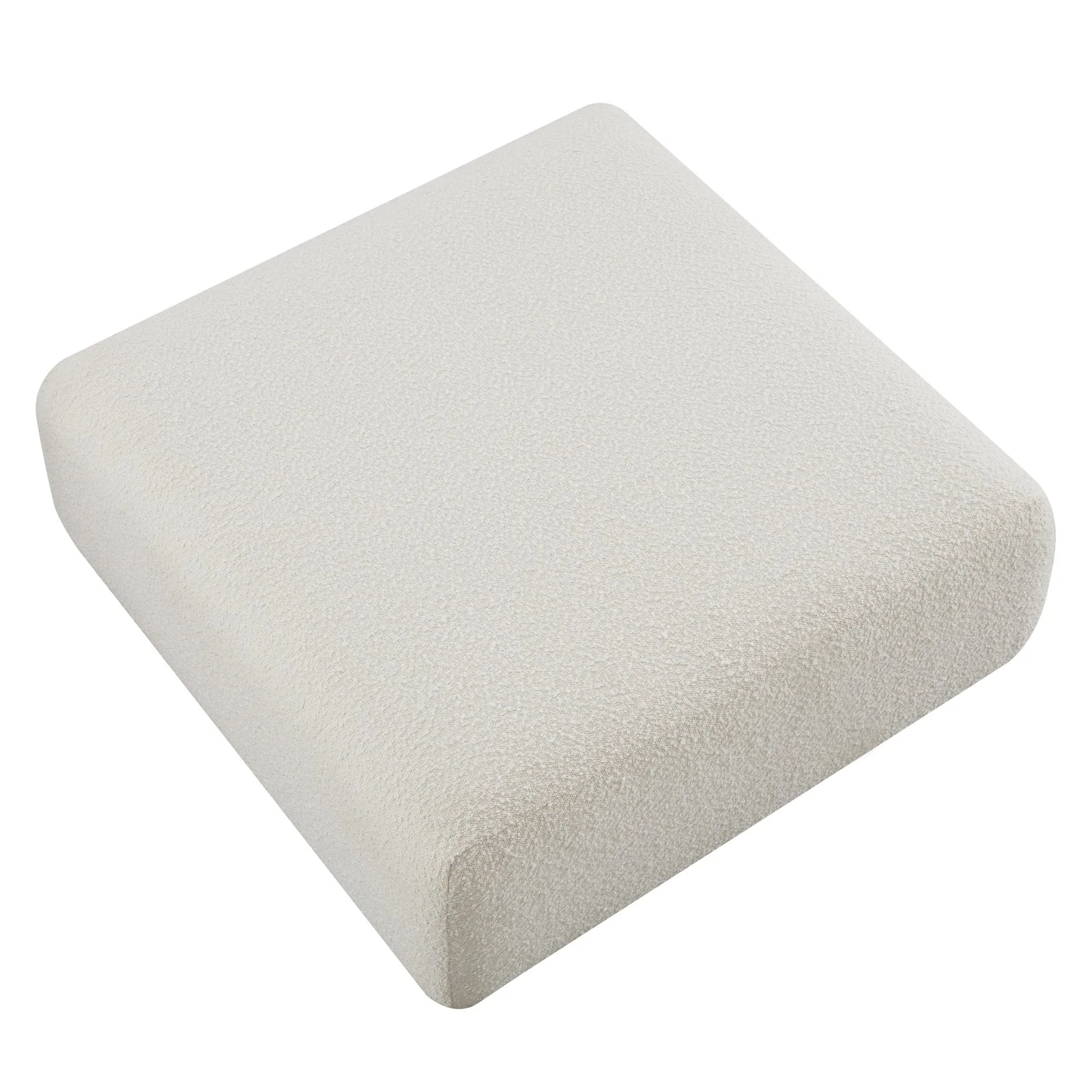 Hangover Cream Boucle Ottoman - Image 4