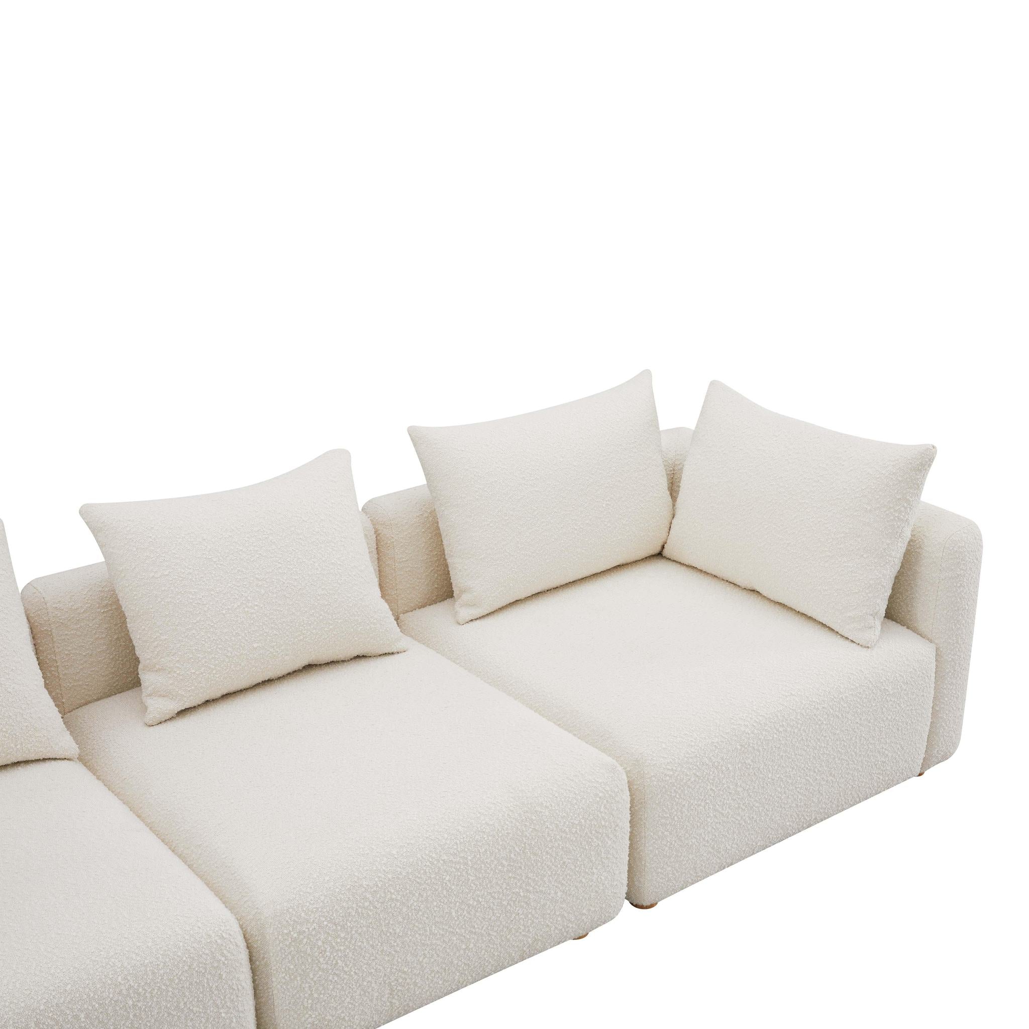 Hangover Cream Boucle Sofa - Image 4