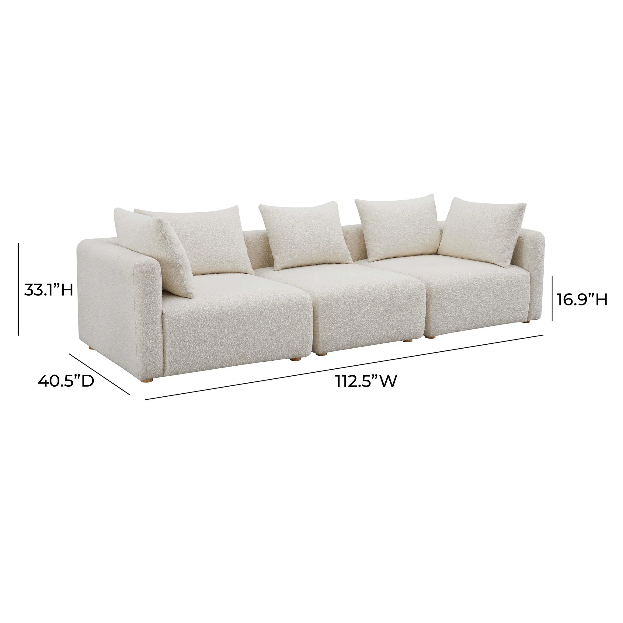 Hangover Cream Boucle Sofa - Image 6