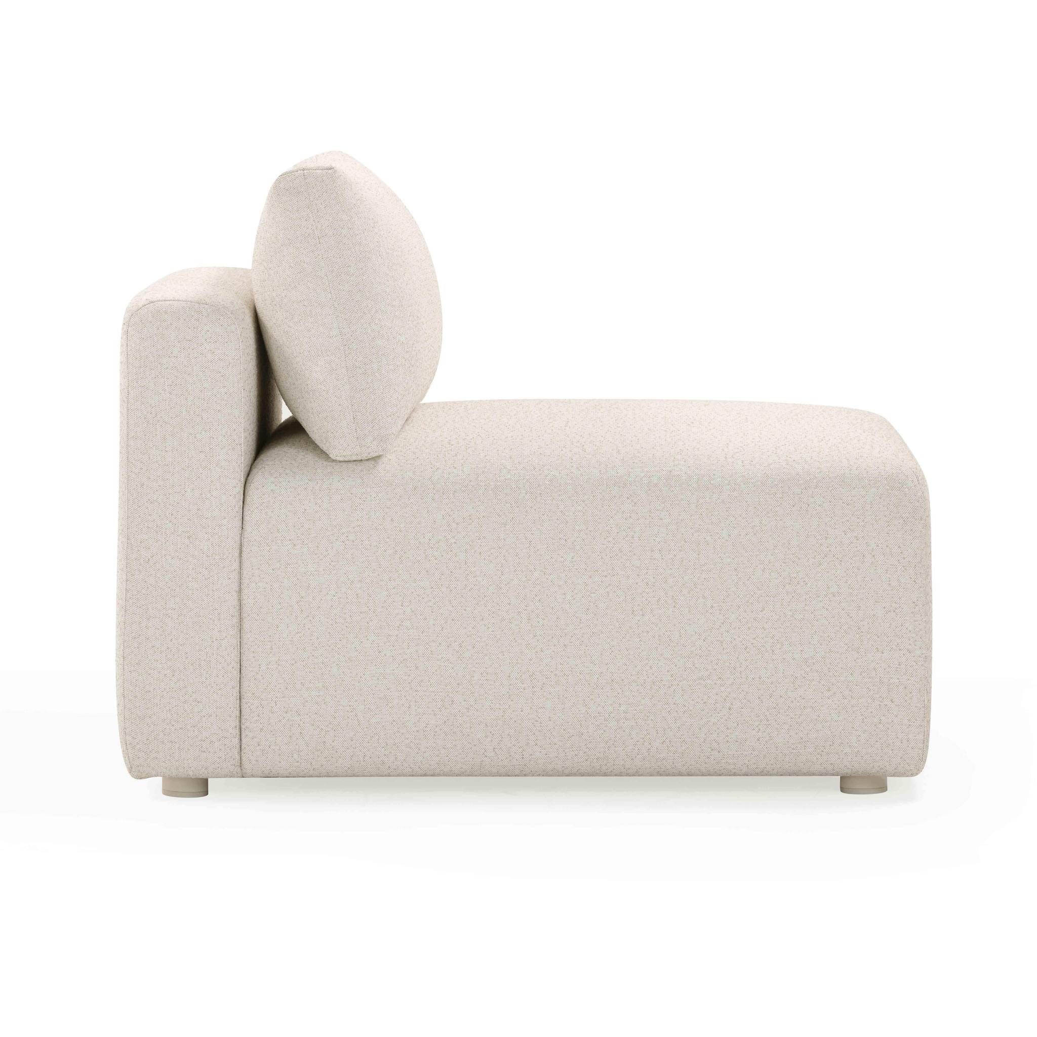 Hangover Cream Modular Outdoor Armless Chair - Image 3
