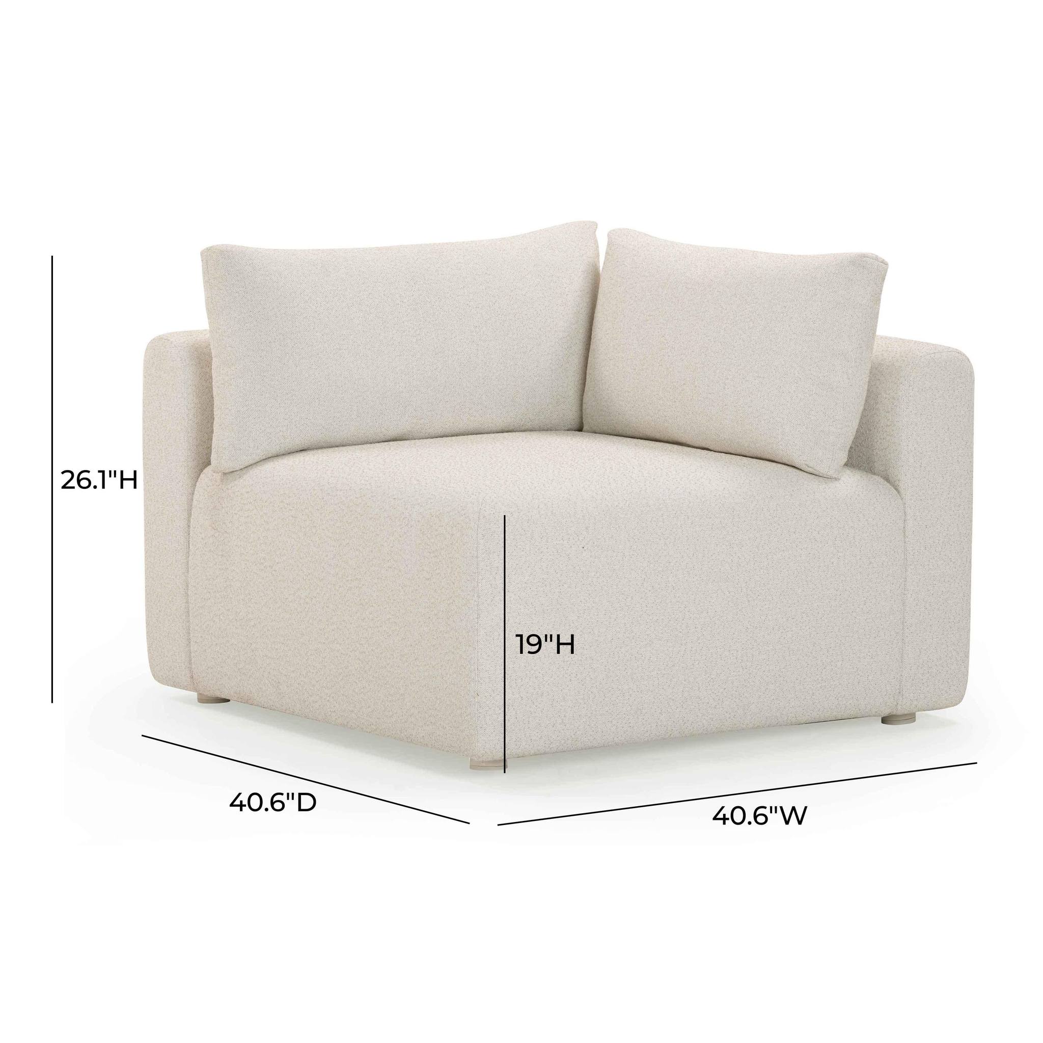 Hangover Cream Modular Outdoor Corner Chair - Image 6
