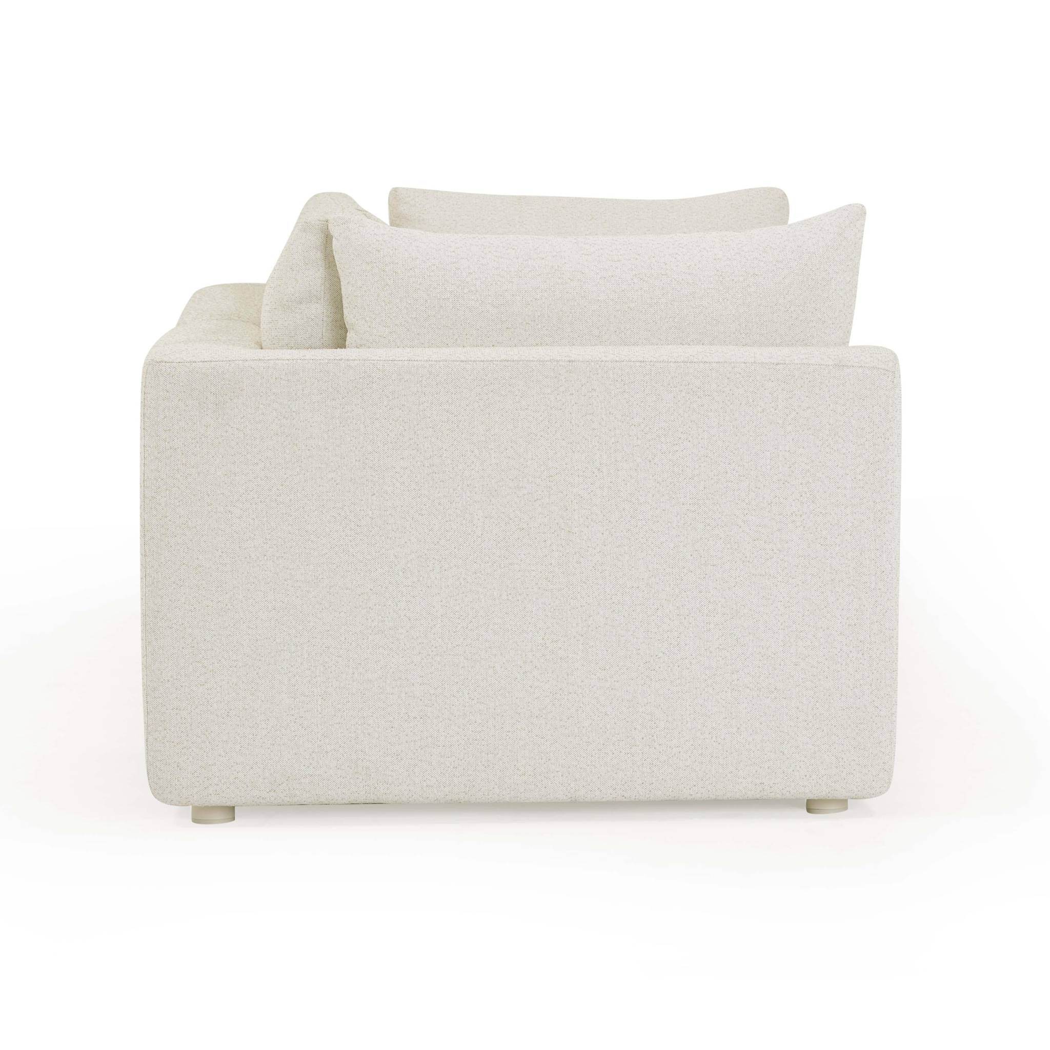 Hangover Cream Outdoor Modular Loveseat - Image 4