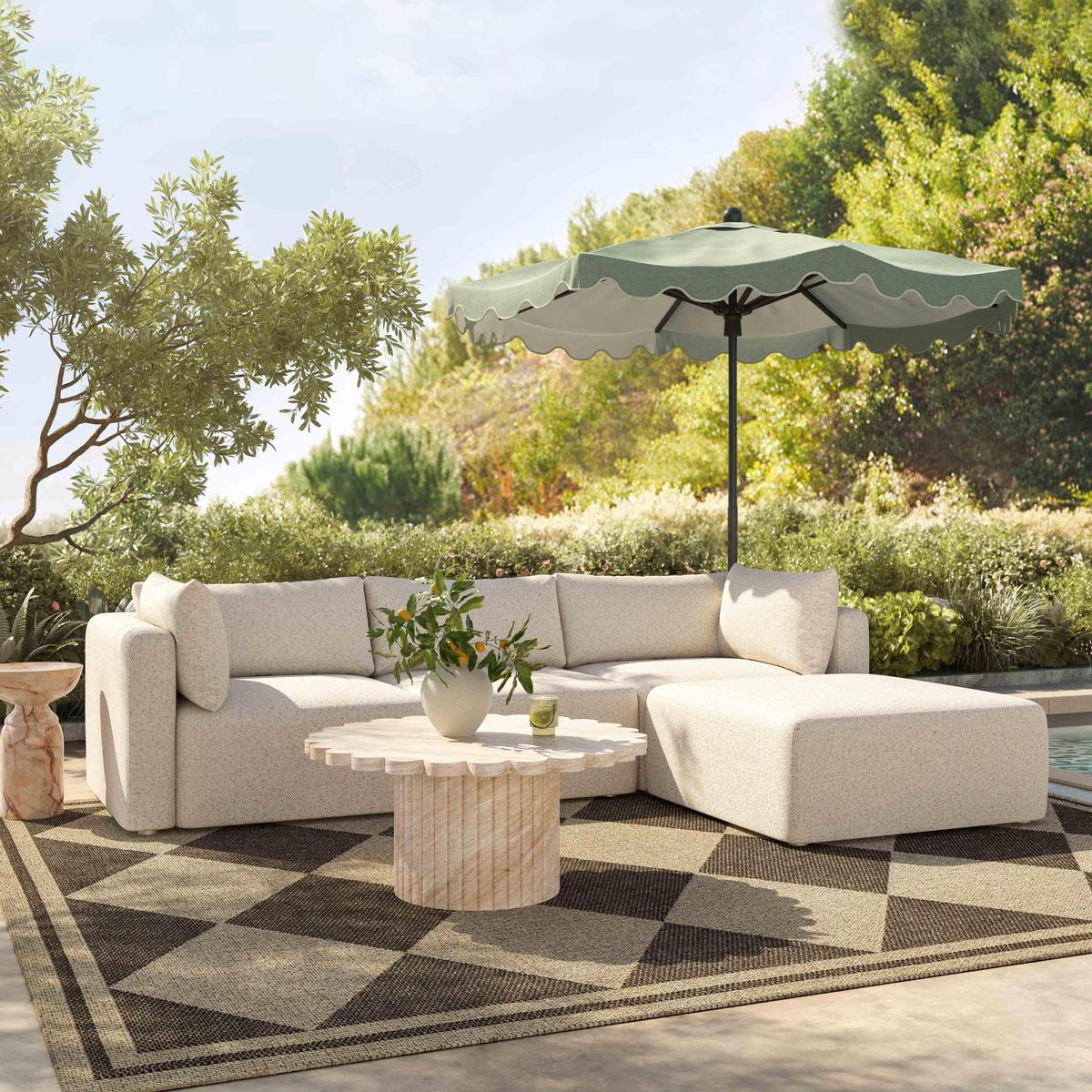Hangover Cream Outdoor Modular Sectional - Image 3