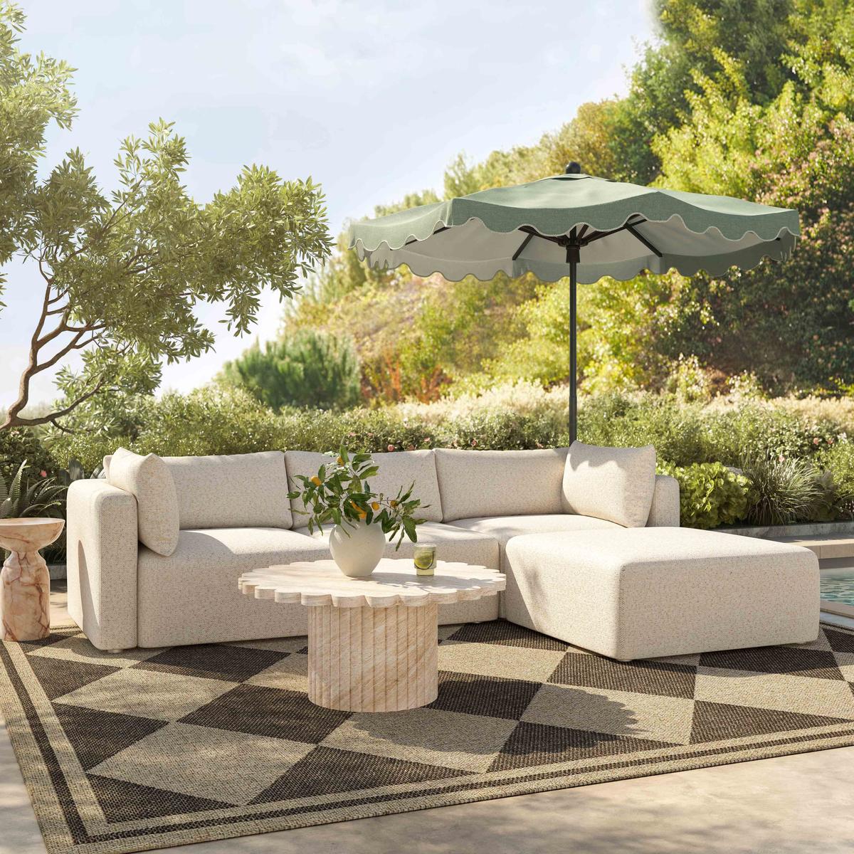 Hangover Cream Outdoor Modular Sectional - Image 4