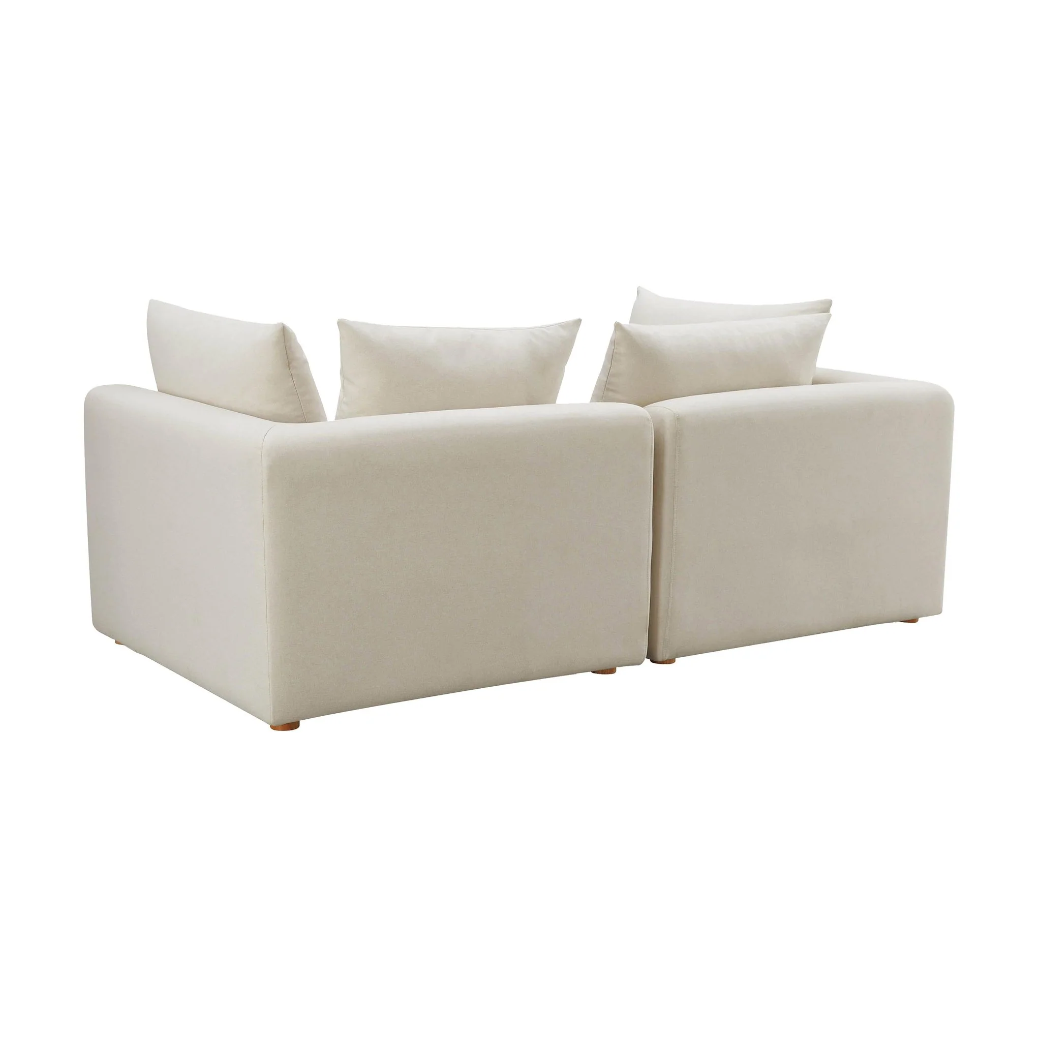 Hangover Cream Performance Linen Loveseat - Image 3