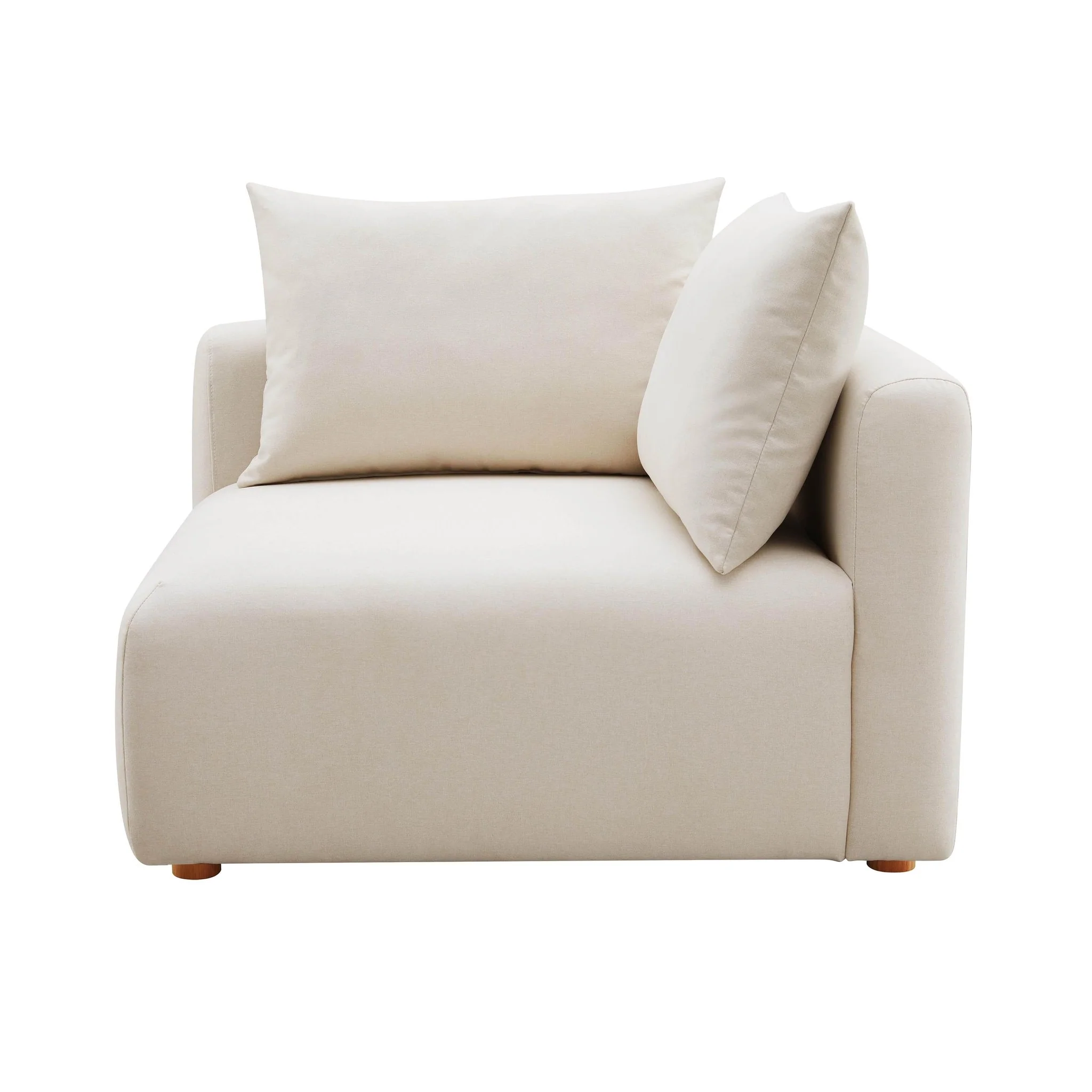 Hangover Cream Performance Linen Modular Corner Chair - Image 5