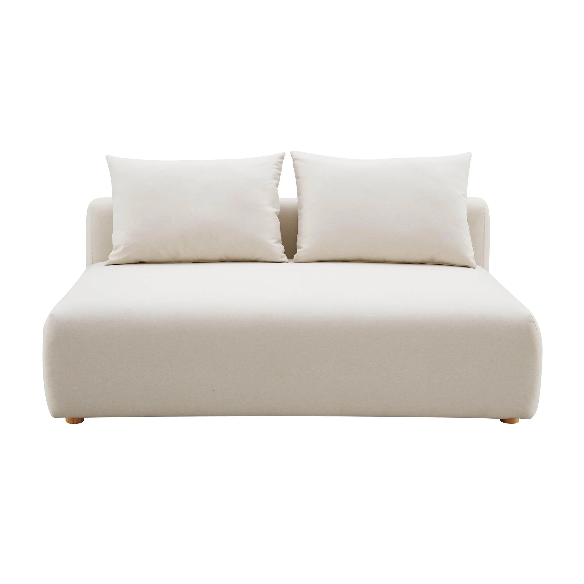 Hangover Cream Performance Linen Modular Loveseat - Image 3