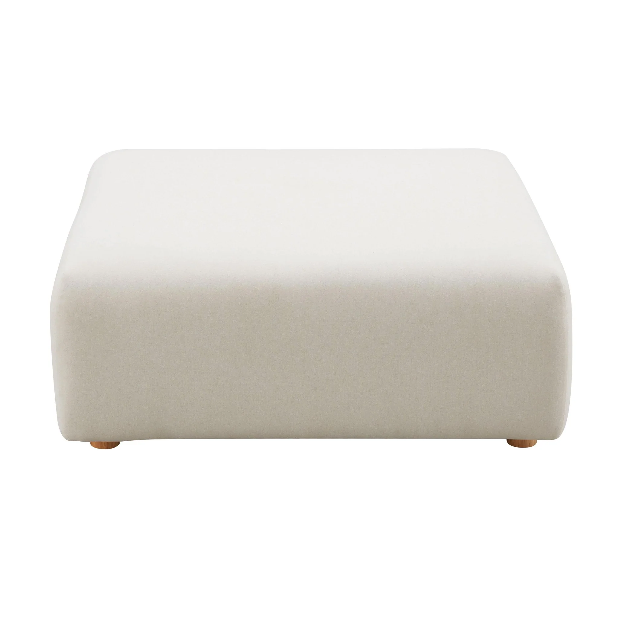 Hangover Cream Performance Linen Ottoman - Image 3