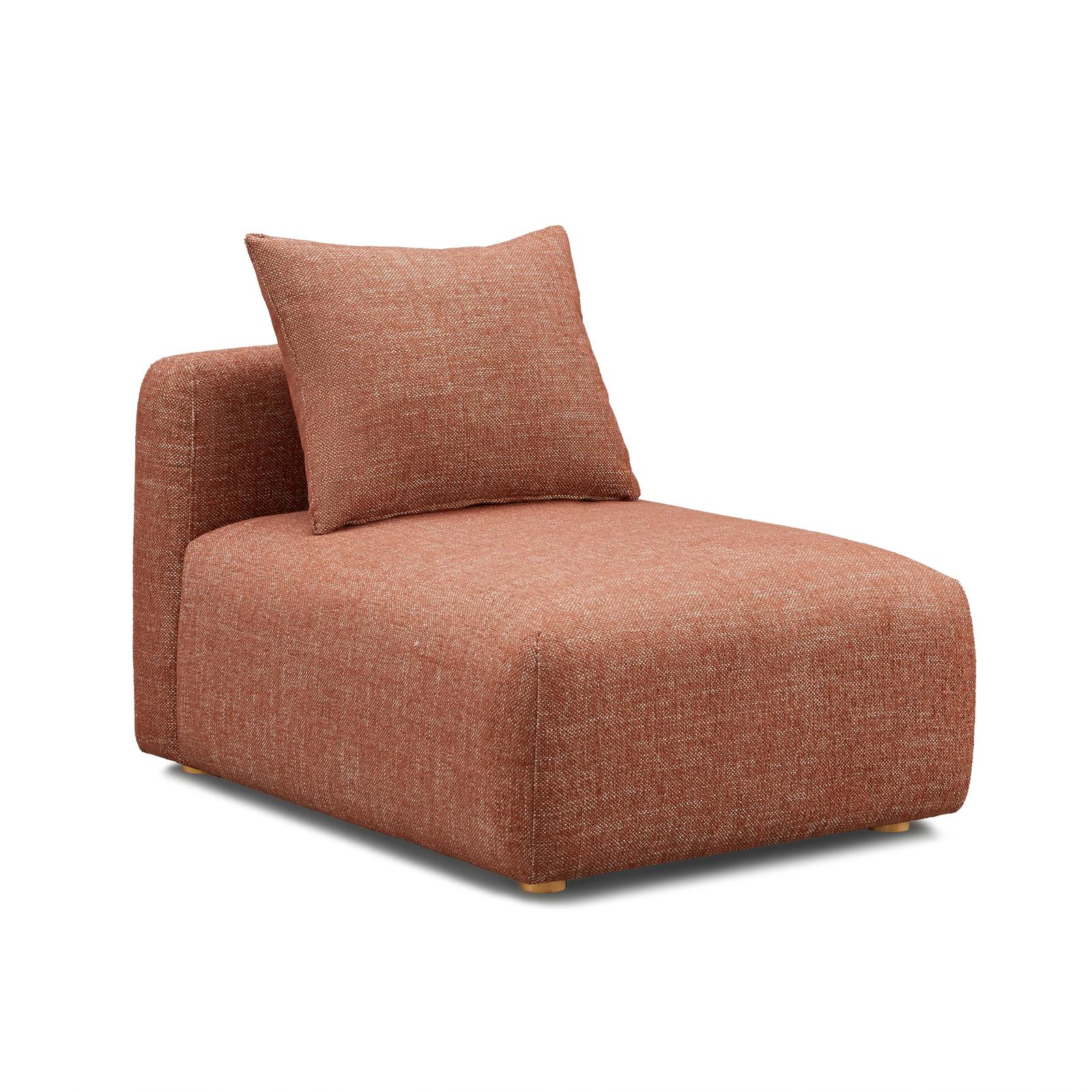 Hangover Sedona Red Textured Fabric Modular Armless Chair - Image 2