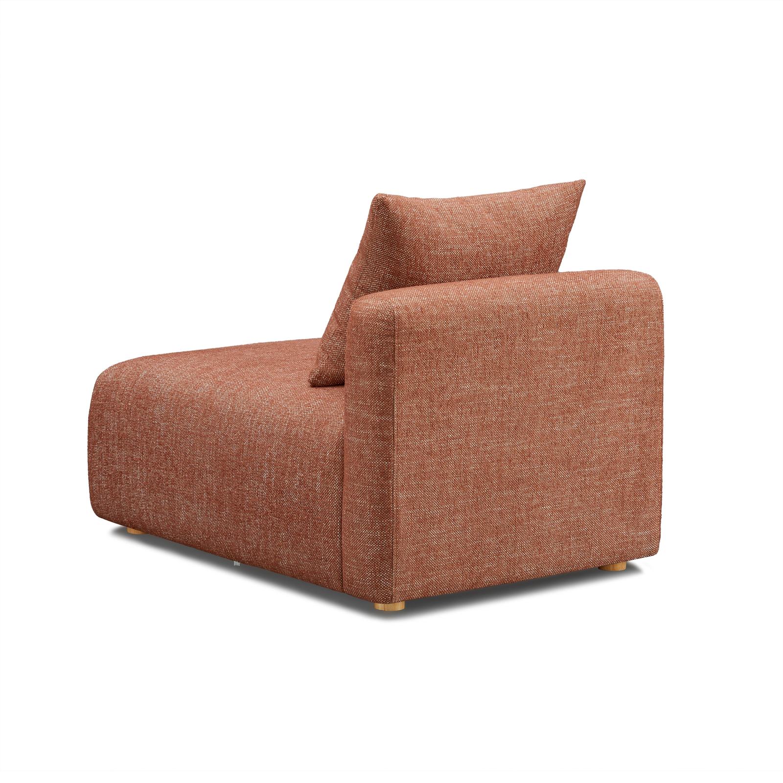 Hangover Sedona Red Textured Fabric Modular Armless Chair - Image 4