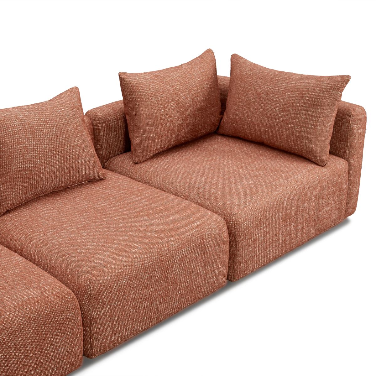 Hangover Sedona Red Textured Fabric Sofa - Image 4