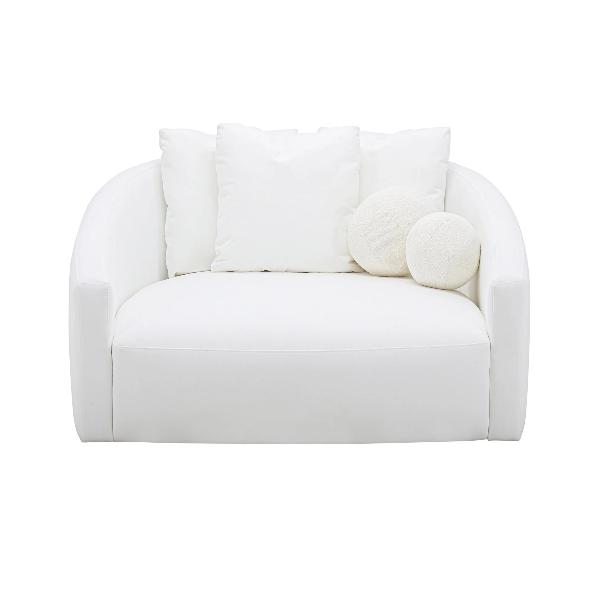 Hanim Cream Performance Fabric Daybed - Image 3