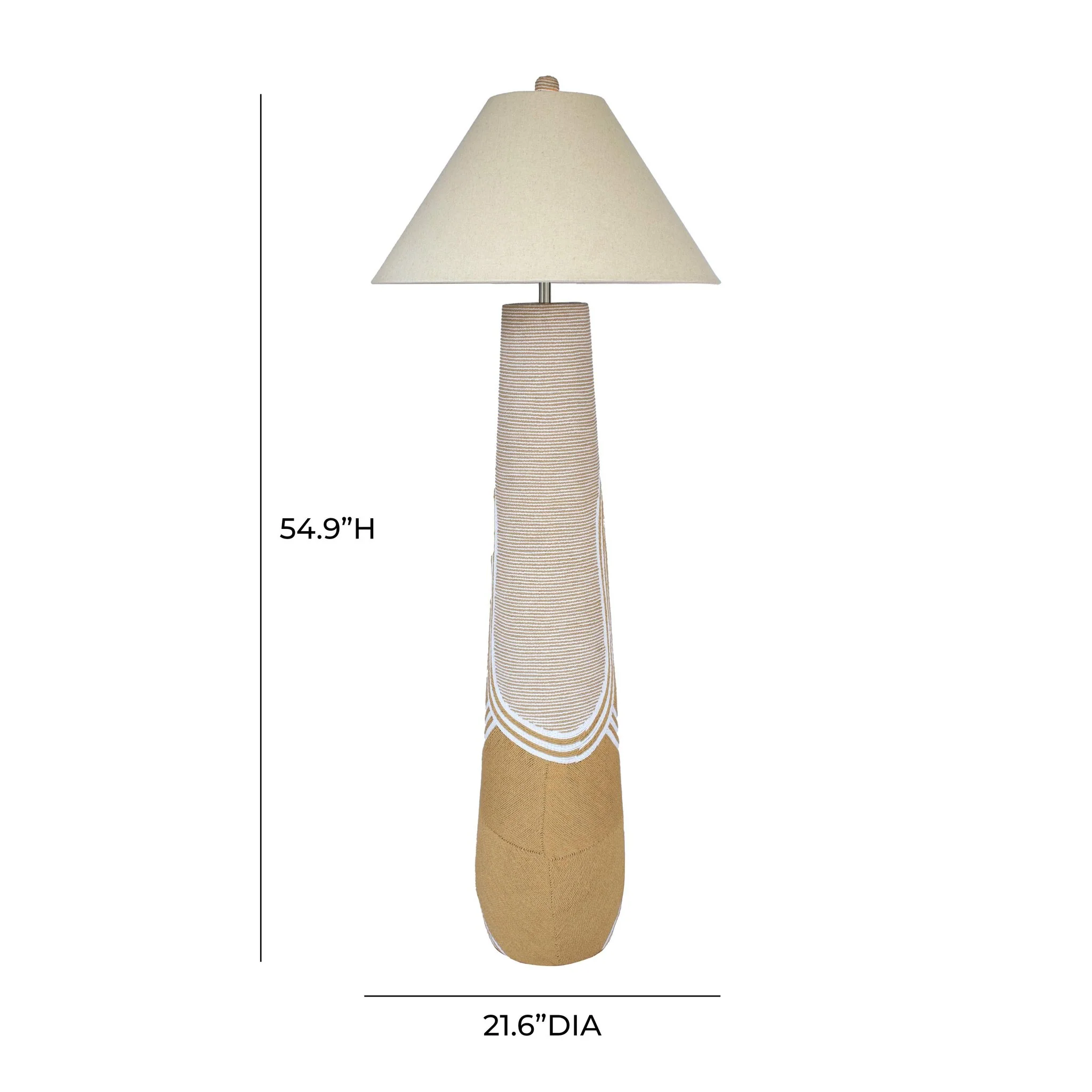 Harlee Natural Woven Floor Lamp - Image 6