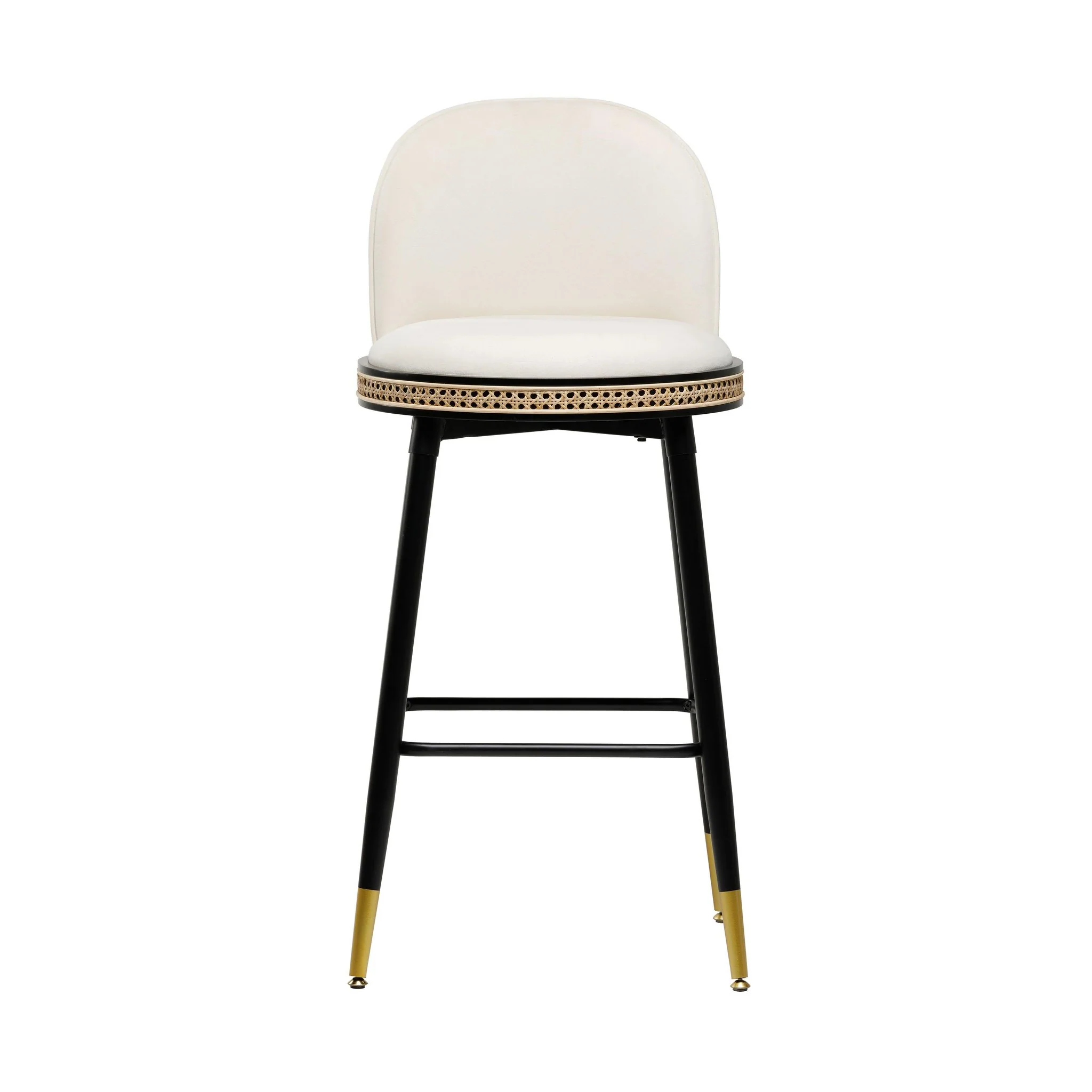 Harley Cream Velvet Bar Stool - Image 3