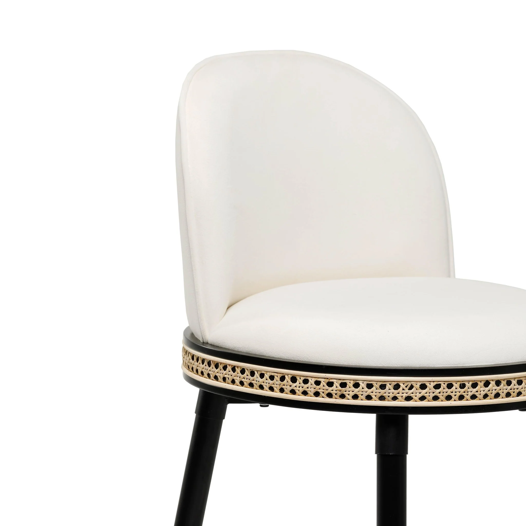 Harley Cream Velvet Bar Stool - Image 5