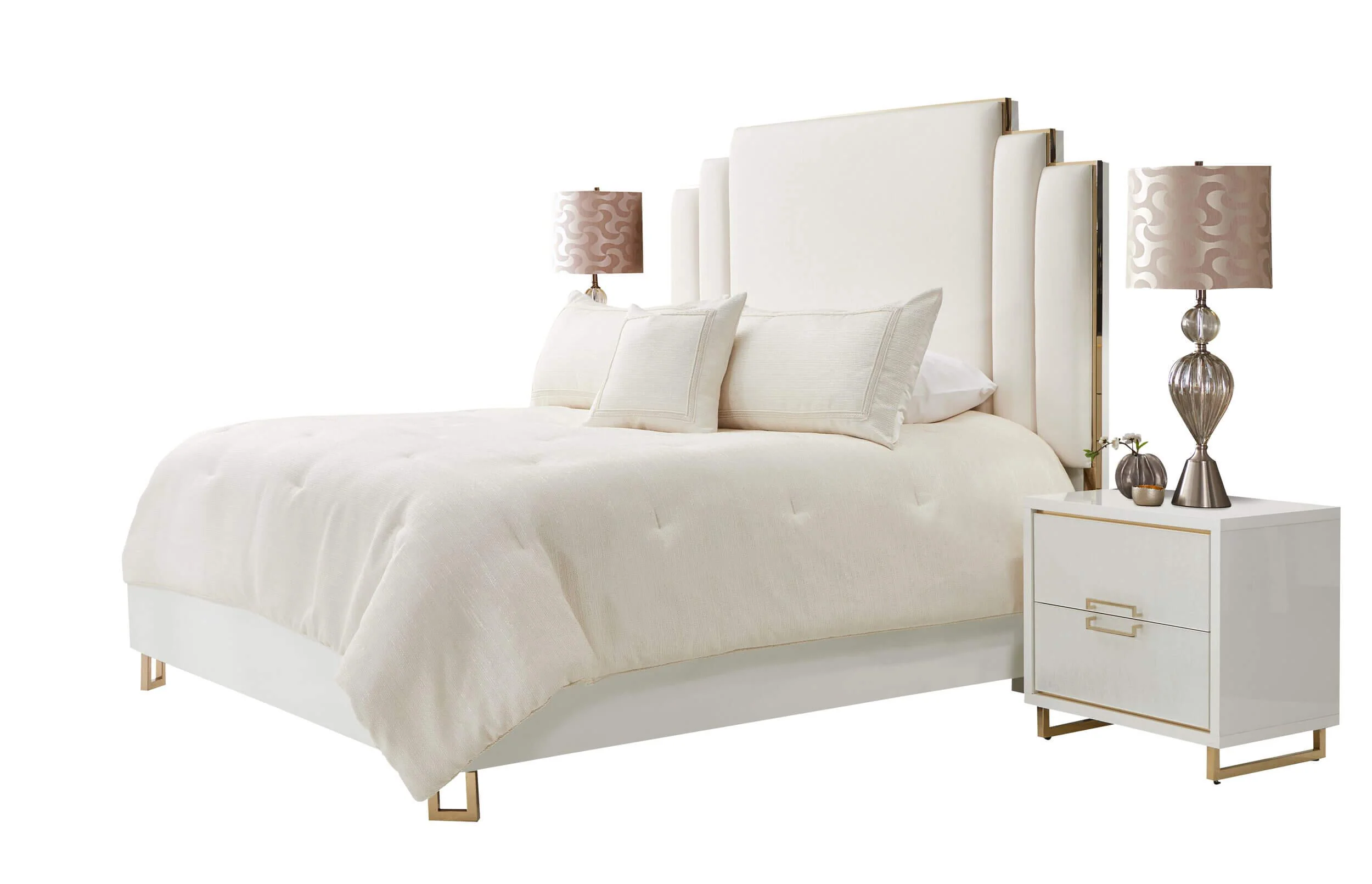 Harlow 4-Piece King Comforter Set - Ivory - Image 2