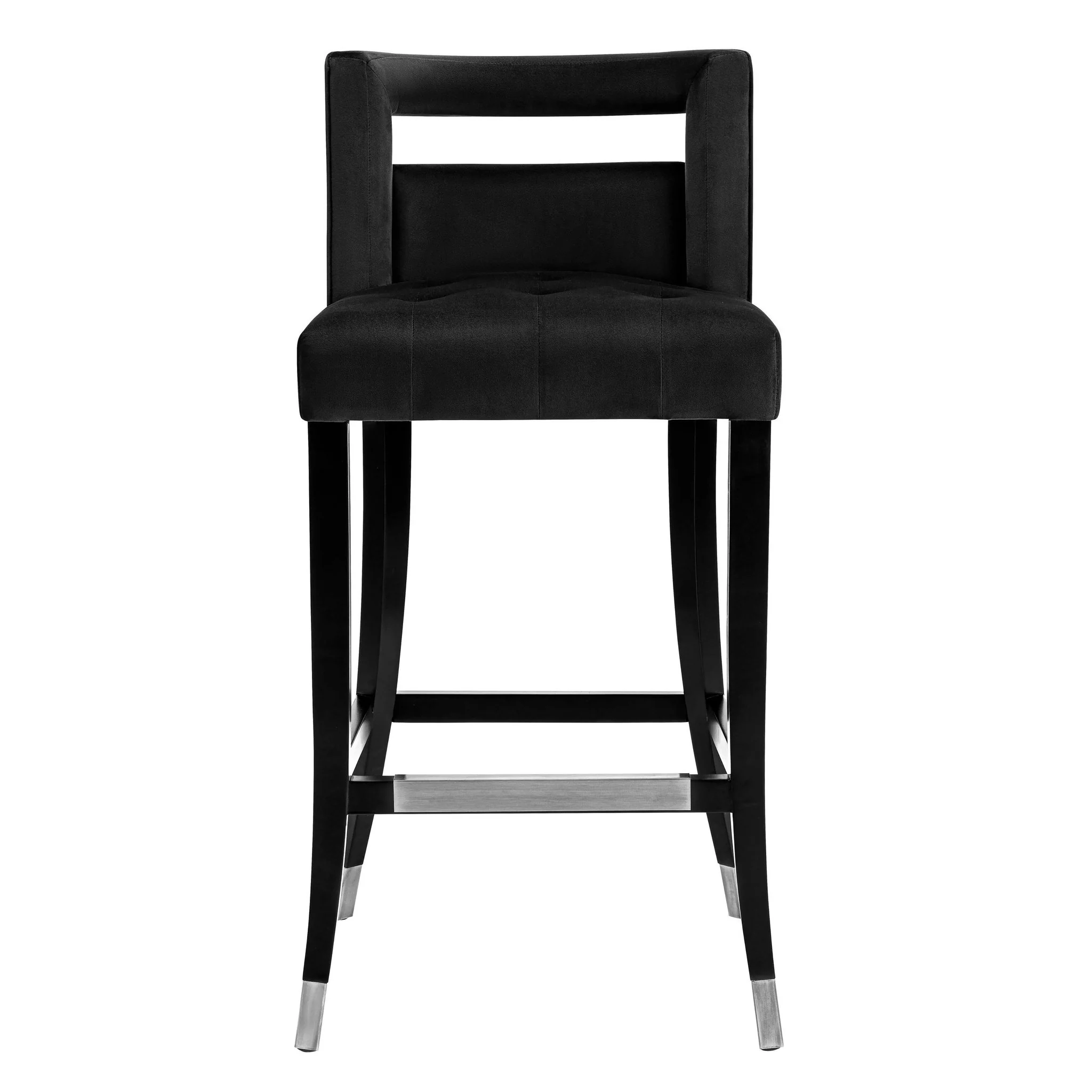 Hart Black Velvet Bar Stool - Image 3