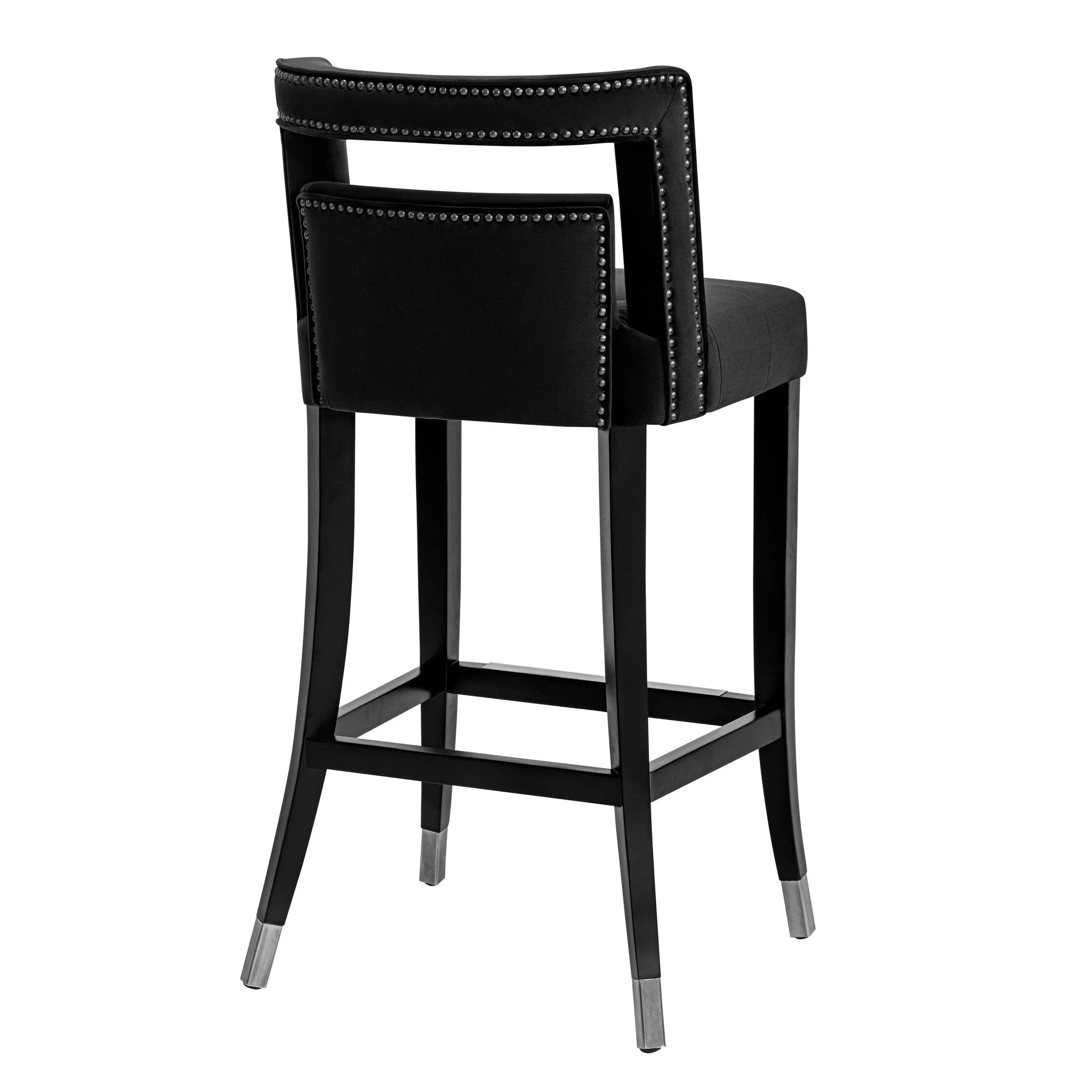 Hart Black Velvet Bar Stool - Image 4