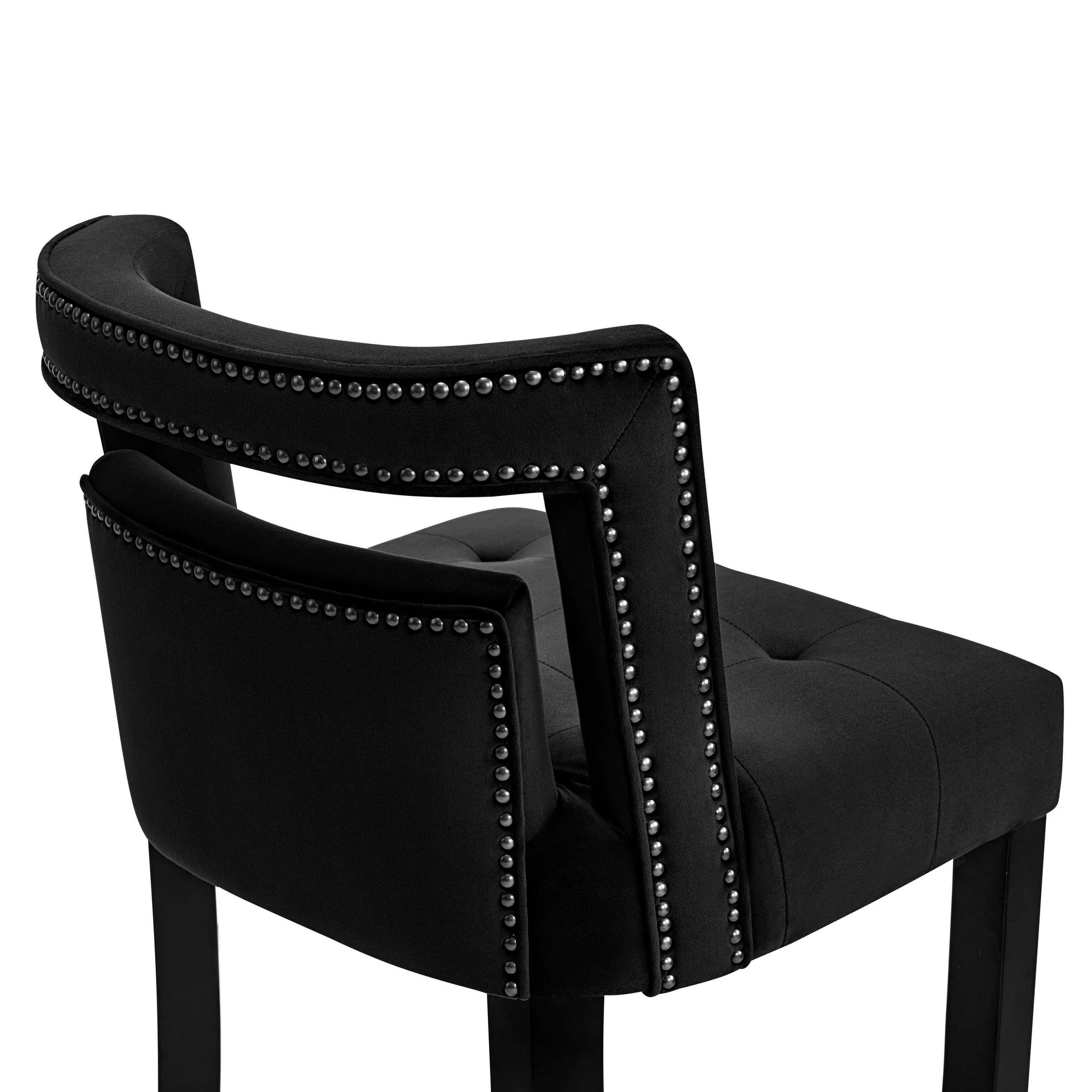 Hart Black Velvet Bar Stool - Image 5