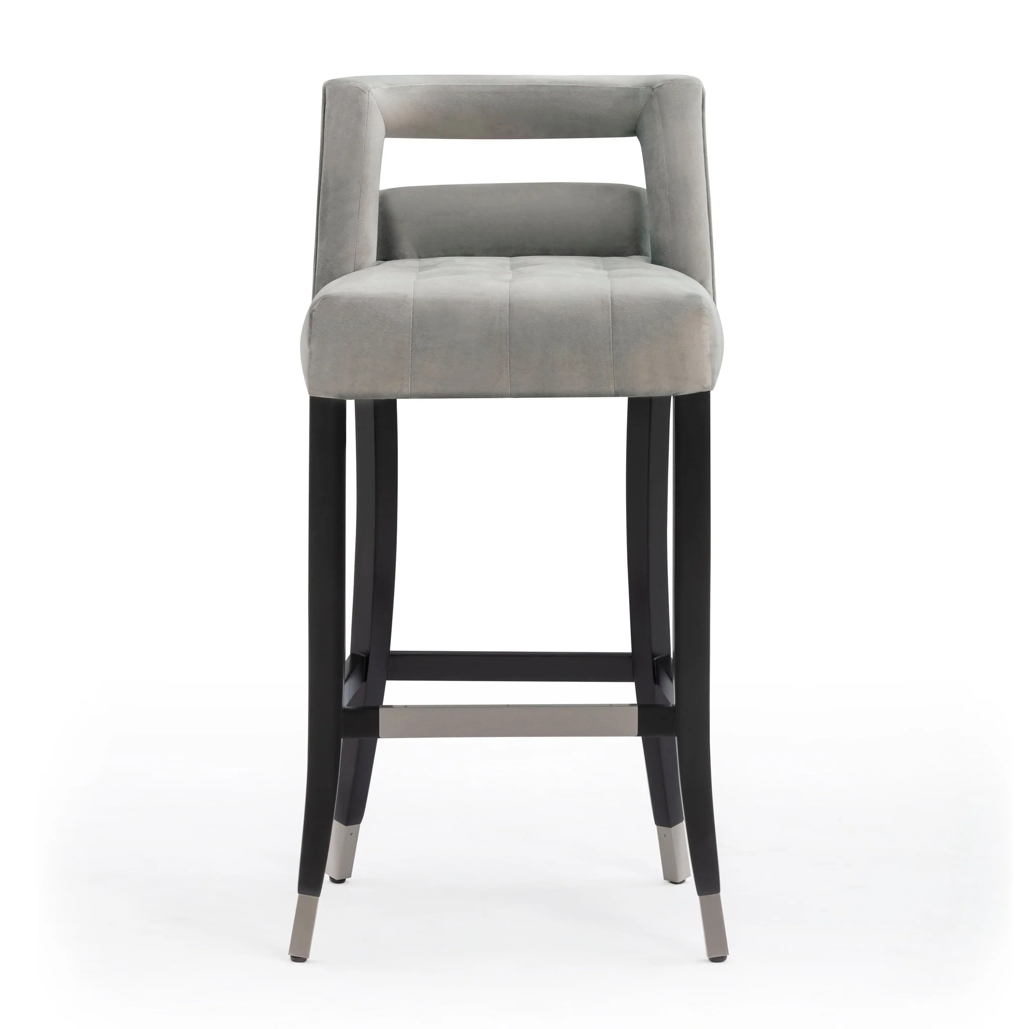 Hart Grey Velvet Bar Stool - Image 3