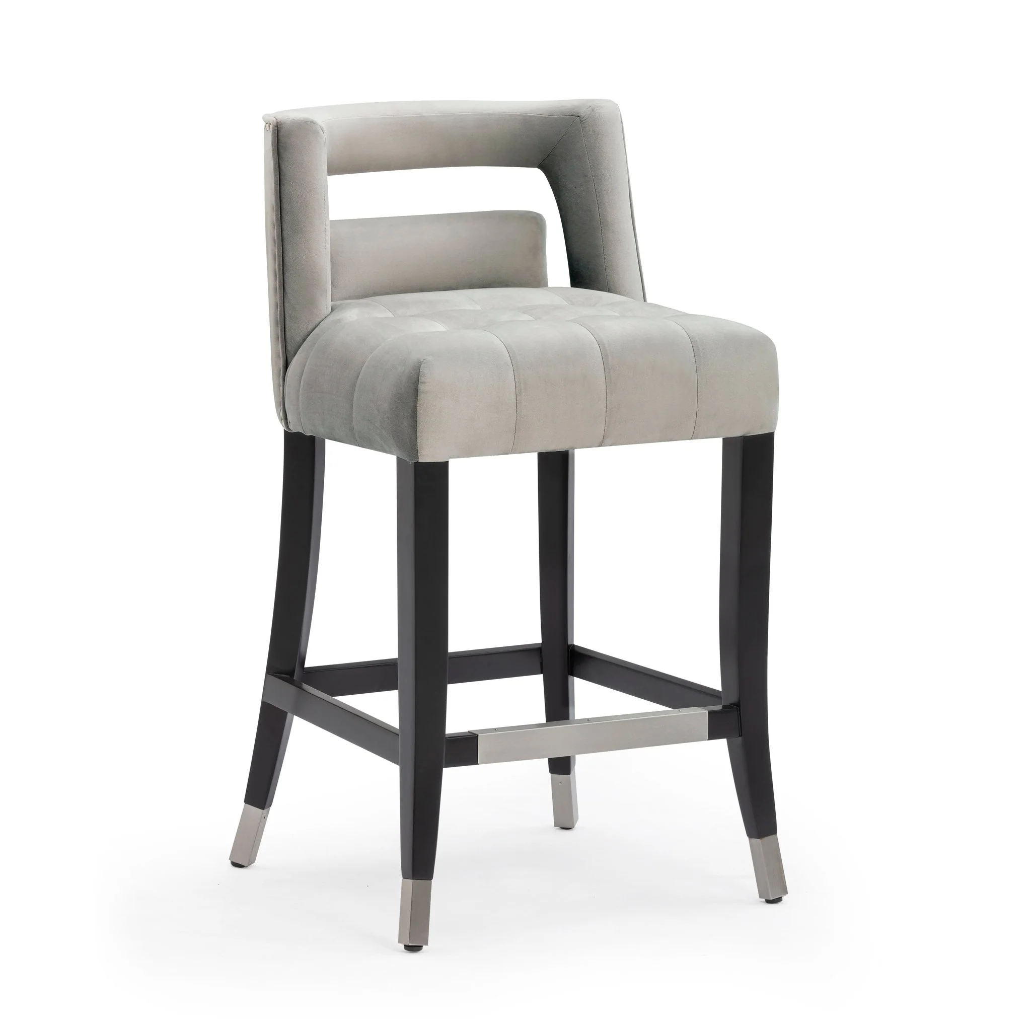 Hart Grey Velvet Counter Stool - Image 2