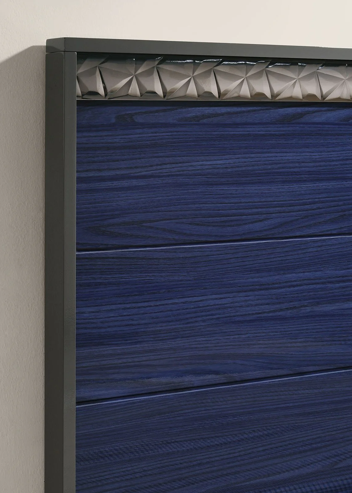 Hartlepool E.King Bed, Ash Gray/Indigo Blue - Image 3