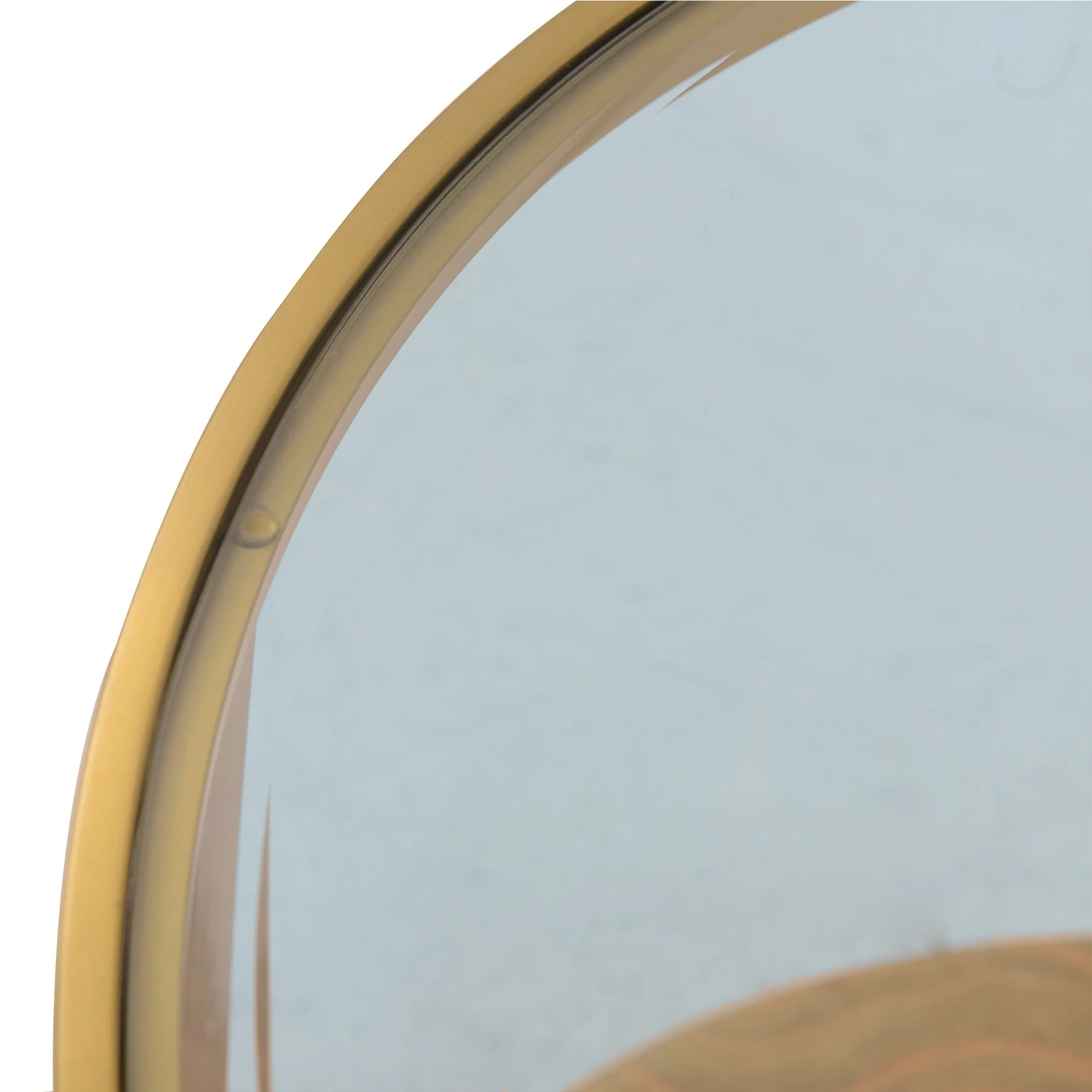 Hattie Glass Top End Table with Brushed Gold Legs - Image 3