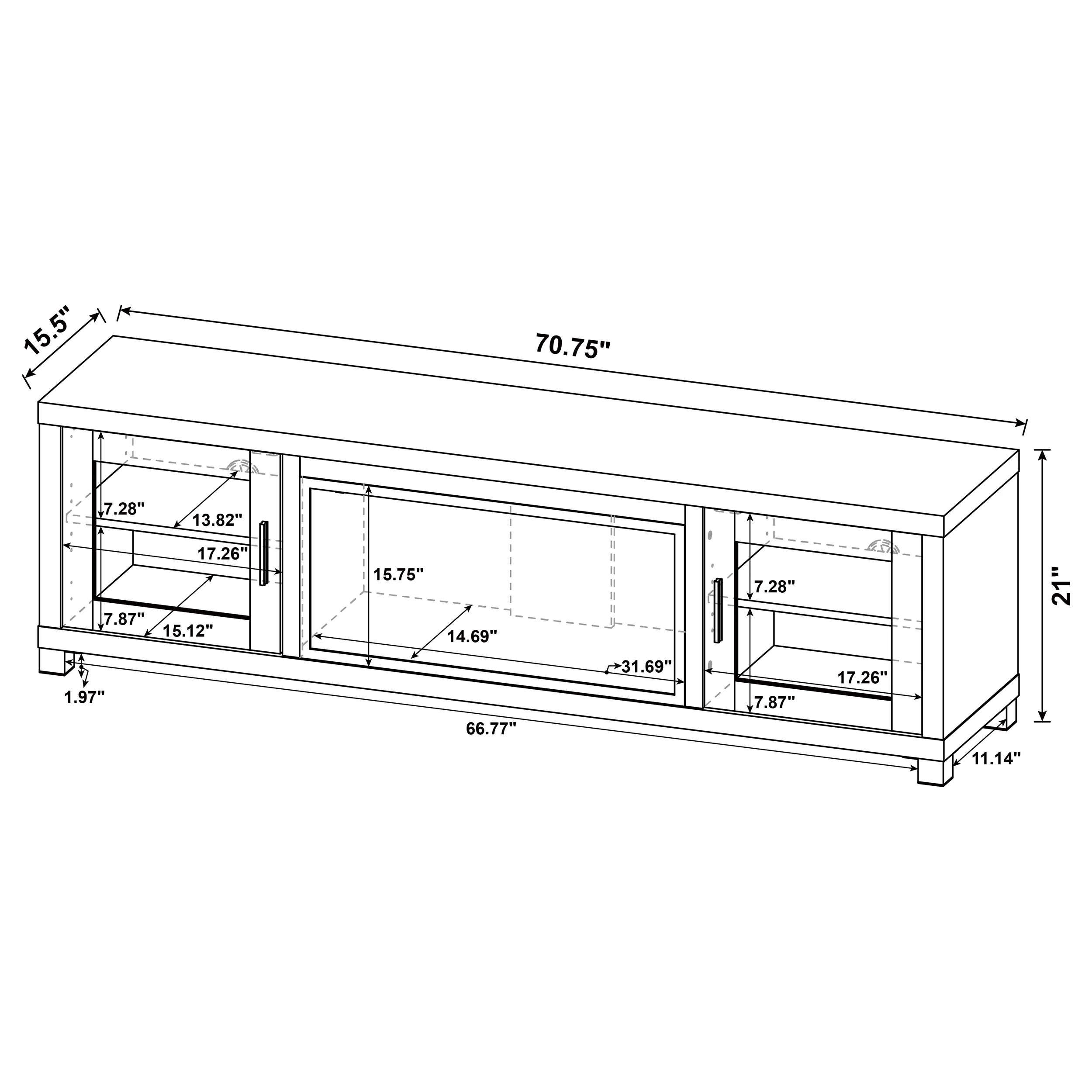 Havering TV Stand Fireplace Console - Image 15
