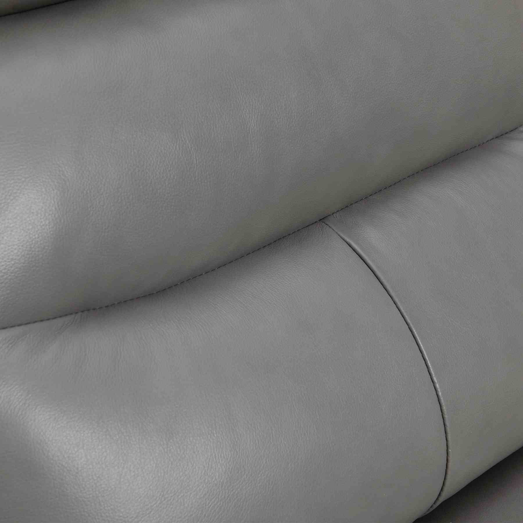 Hayward 82" Dark Gray Genuine Leather Power Reclining Sofa - Image 6