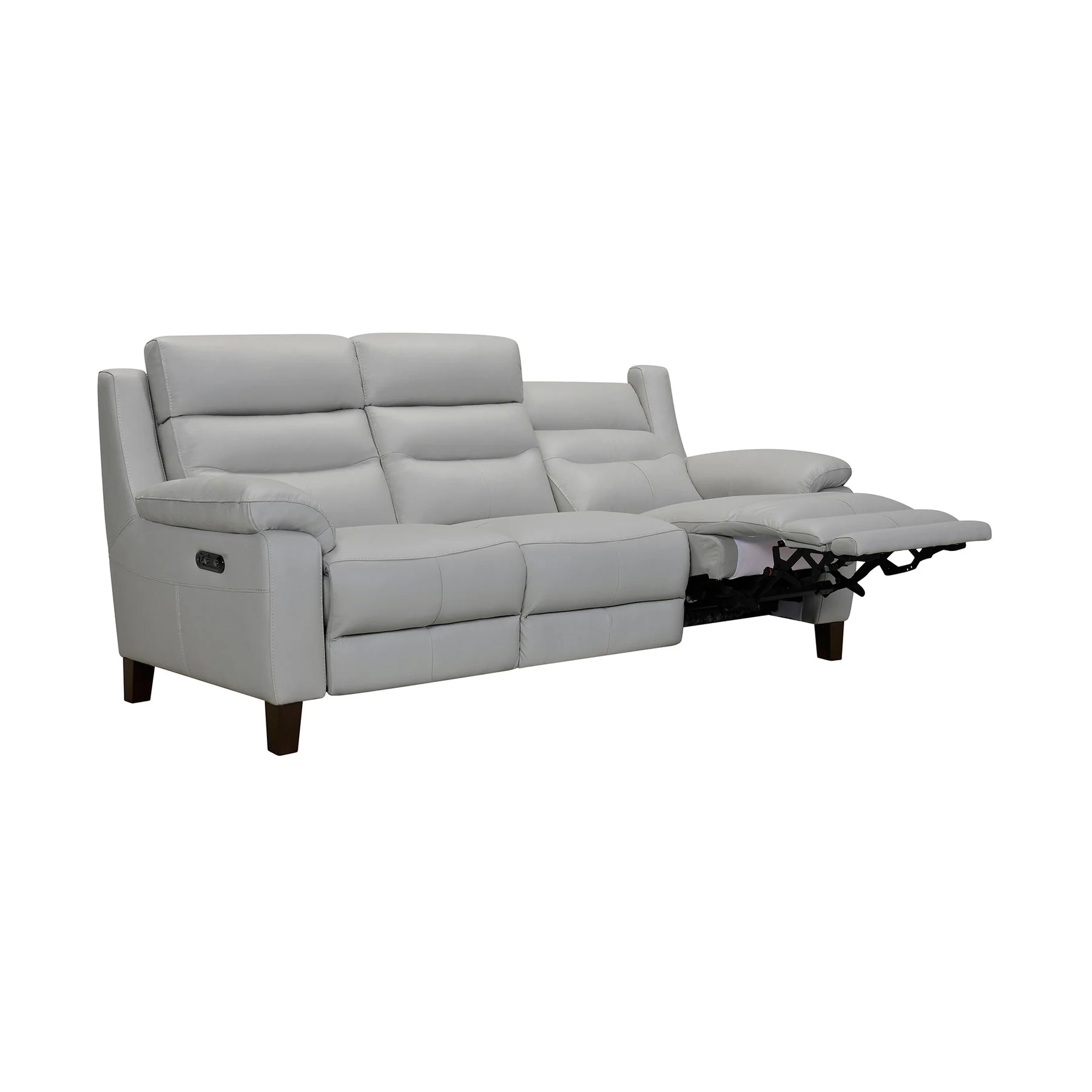 Hayward 82" Dove Gray Genuine Leather Power Reclining Sofa - Image 3