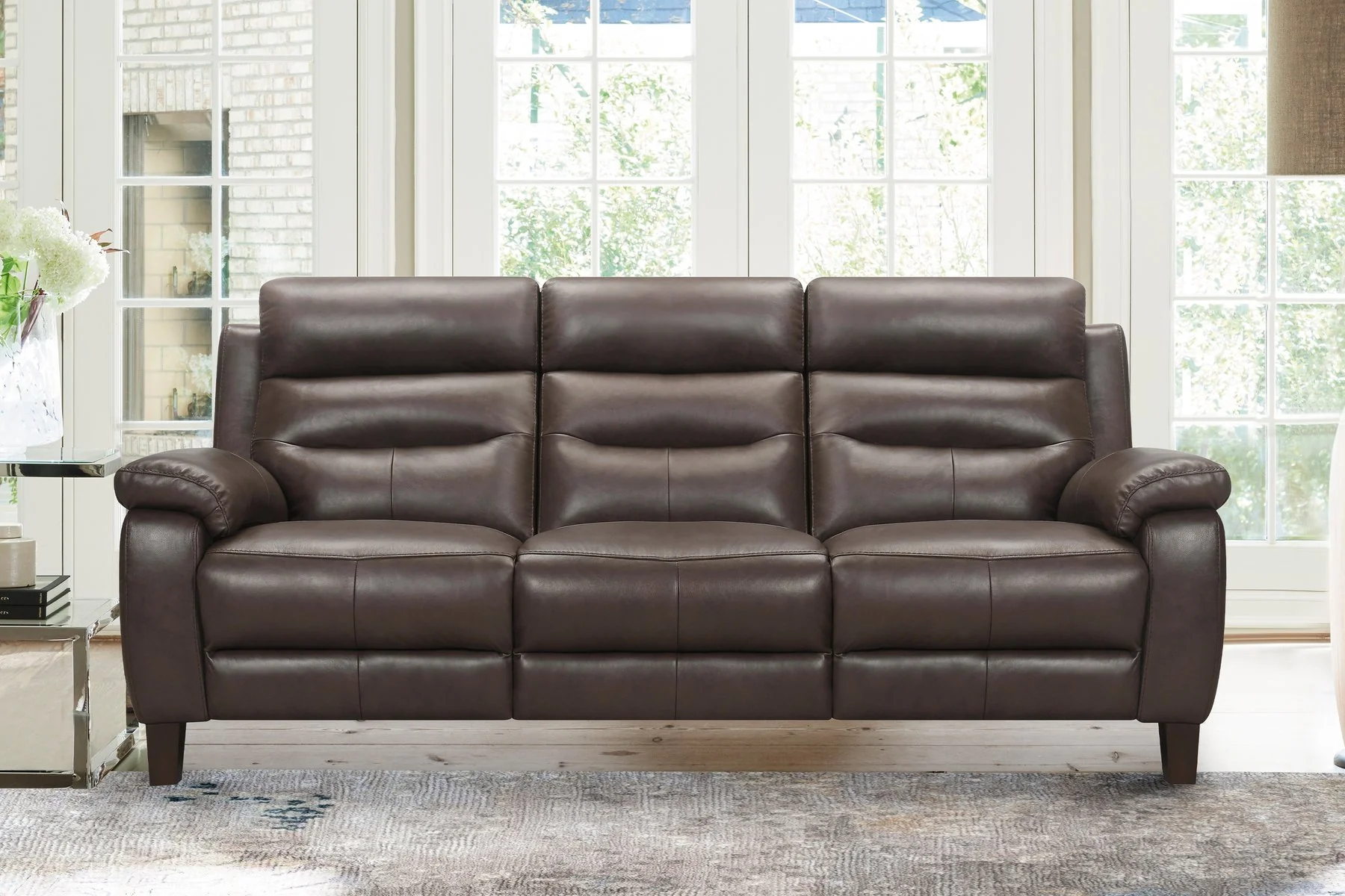 Hayward 82" Espresso Genuine Leather Power Reclining Sofa - Image 8