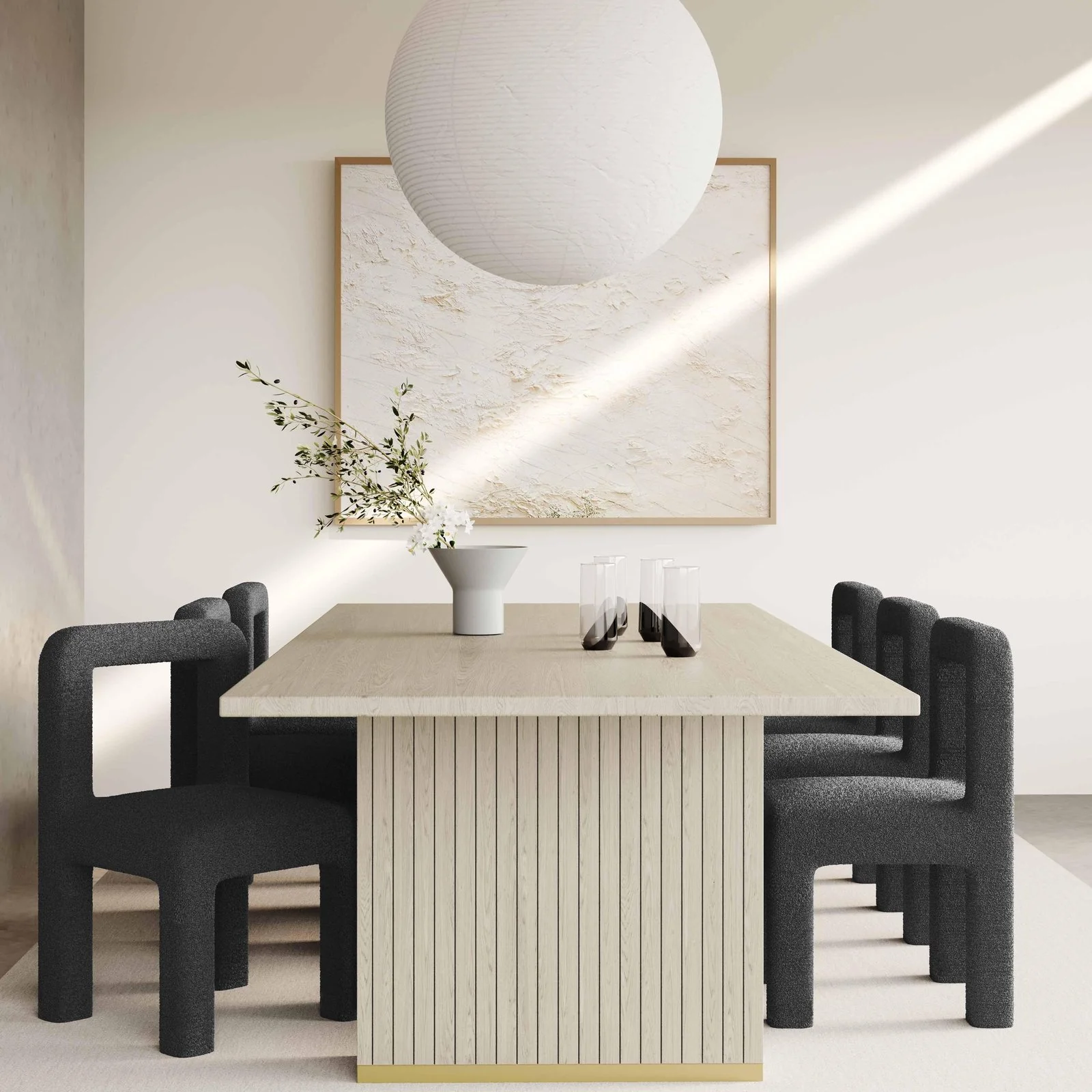 Hazel Black Boucle Dining Chair - Image 2