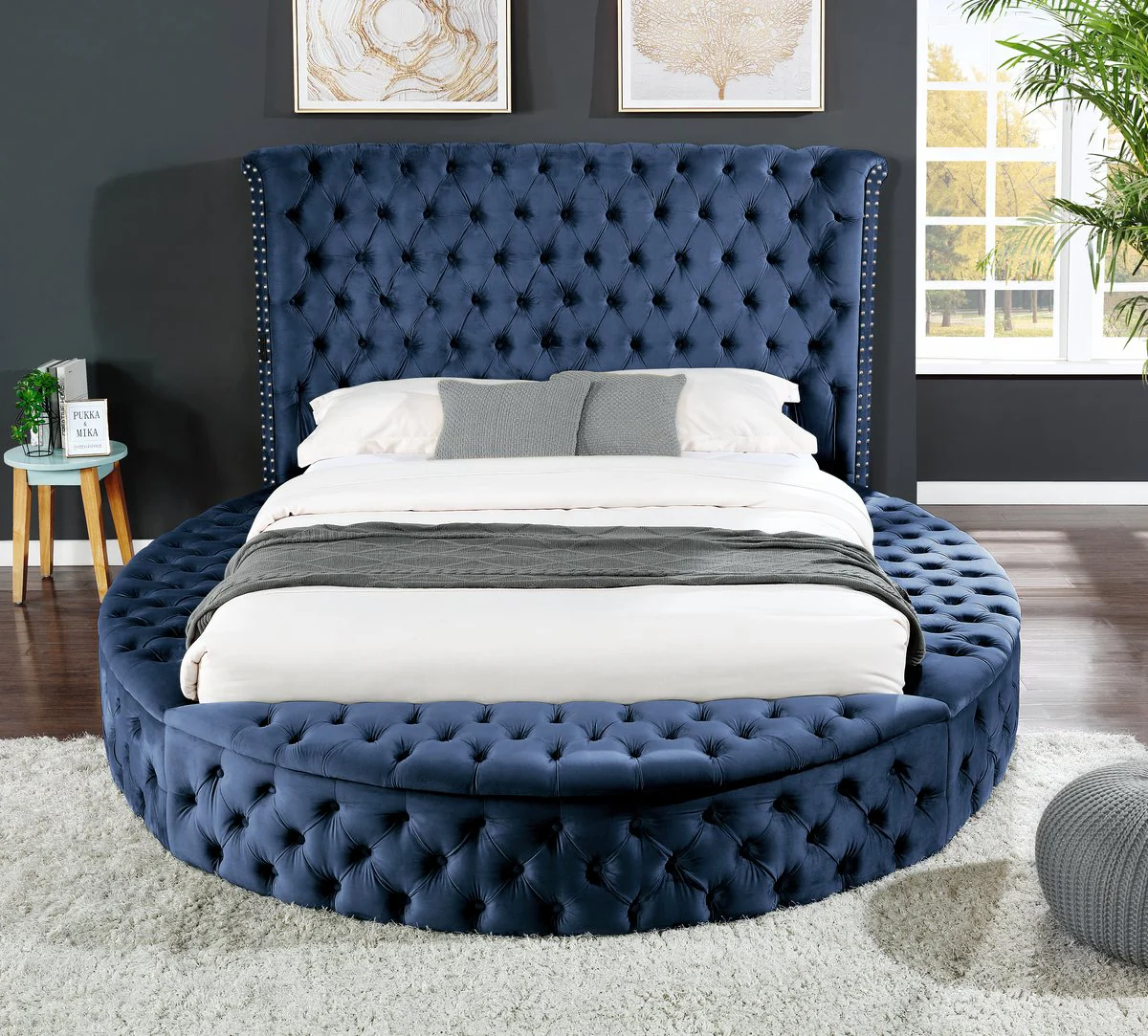 Hazel King Bed 4 Blue - Image 2