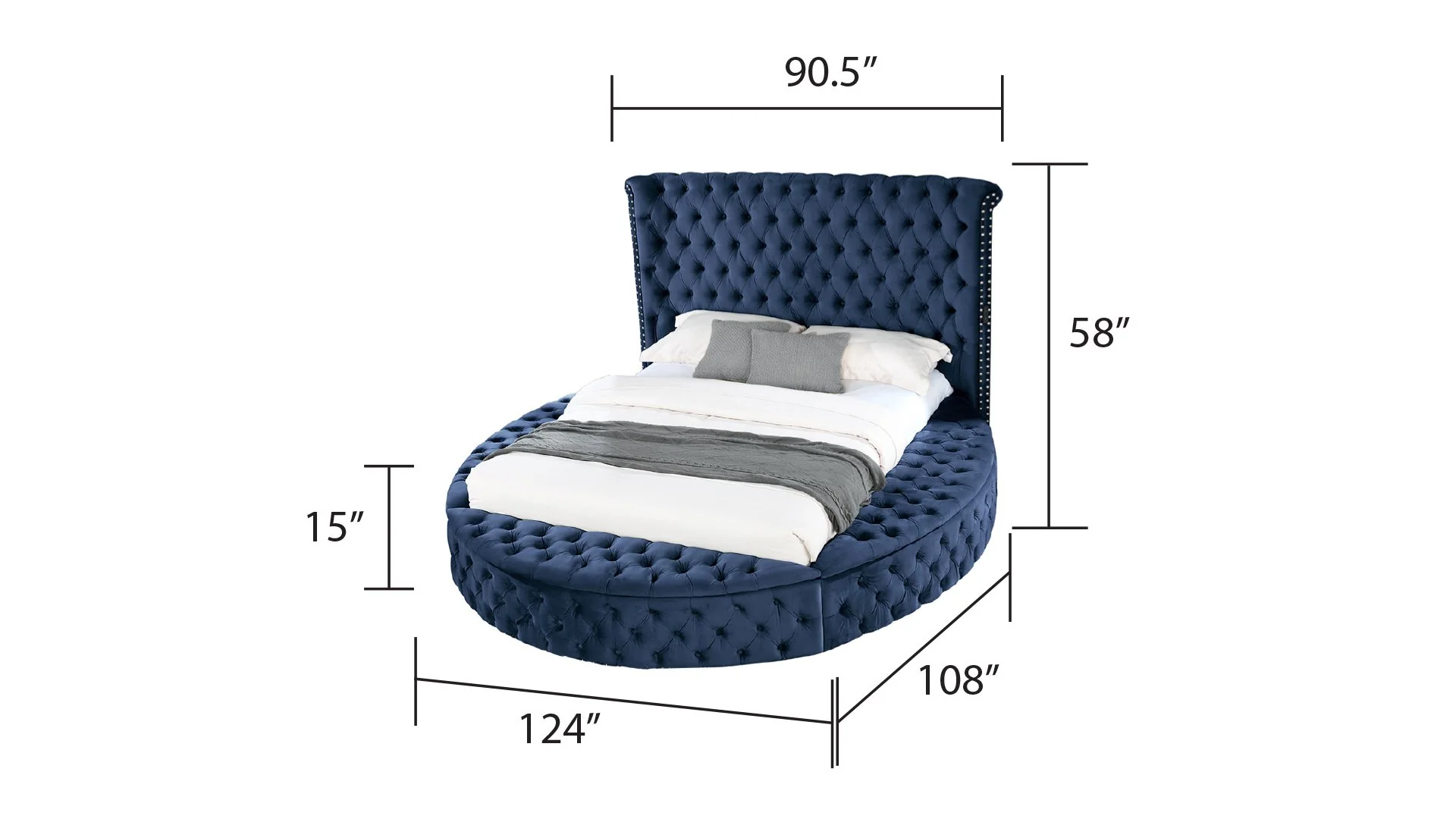 Hazel King Bed 4 Blue - Image 5