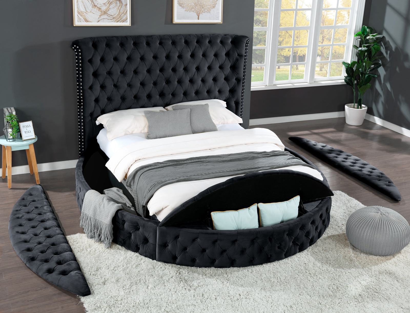Hazel King Bed 5 Black - Image 3
