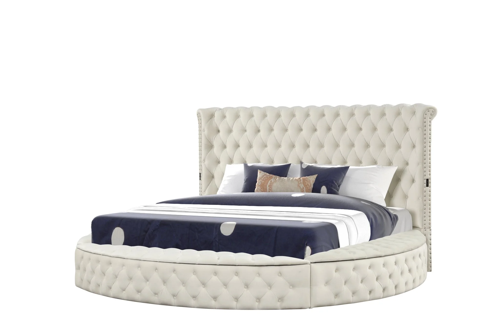 Hazel King Bed 5 Cream - Image 2