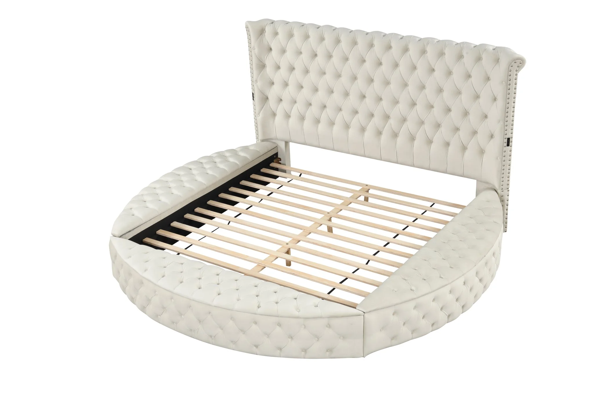 Hazel King Bed 5 Cream - Image 3