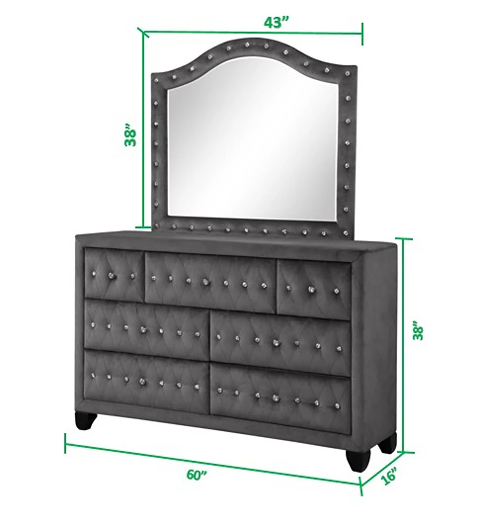 Hazel King Bed 5 Gray - Image 8