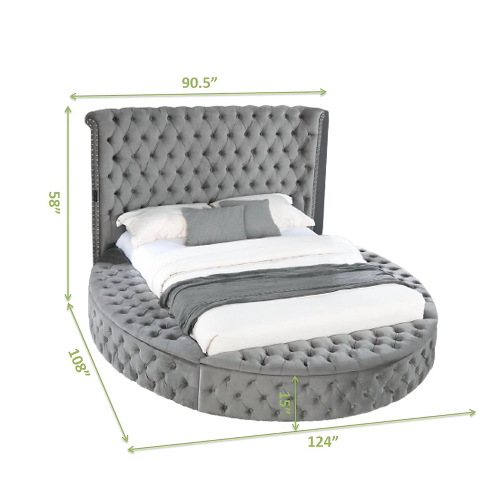 Hazel King Bed Gray - Image 5