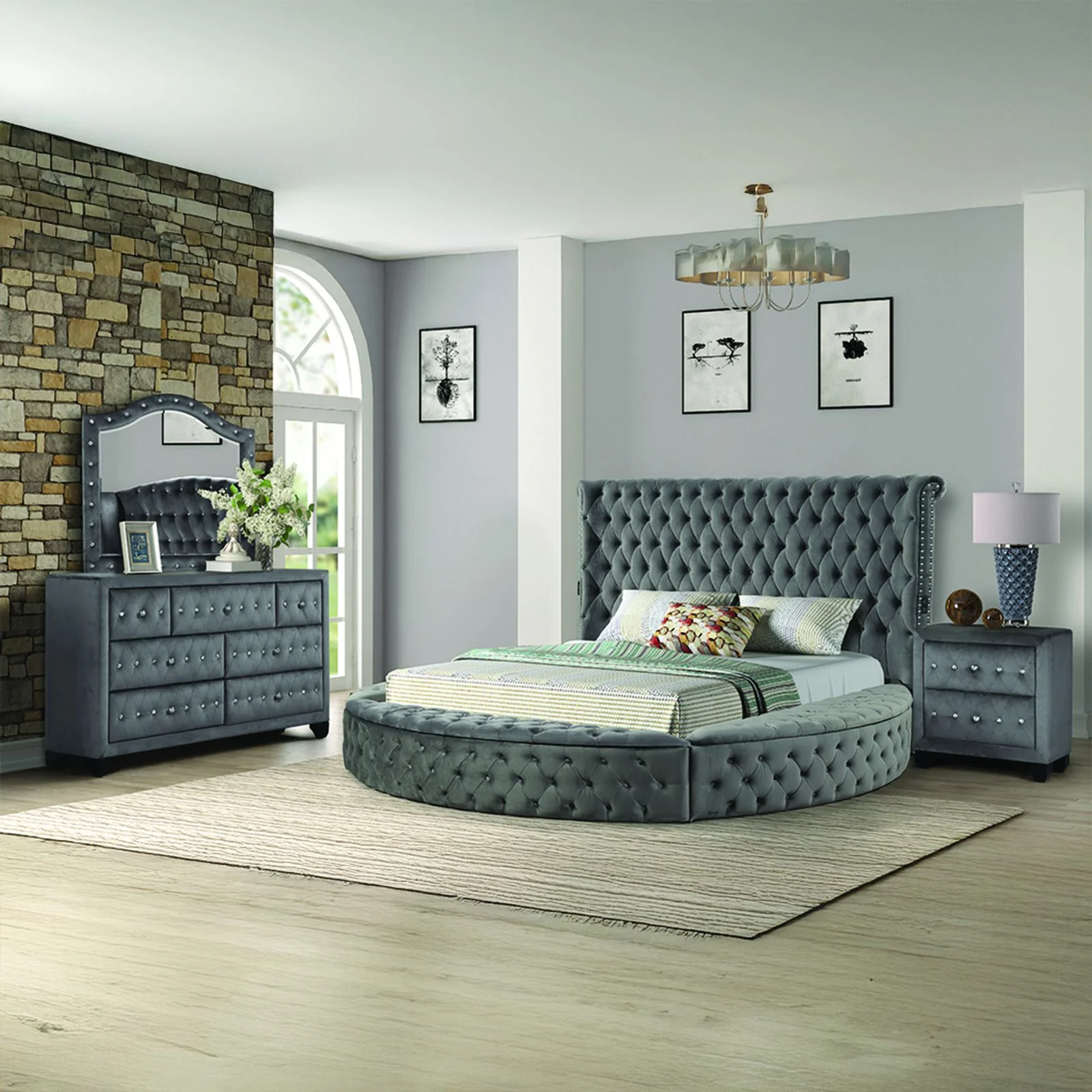 Hazel Queen Bed 4 Gray - Image 17