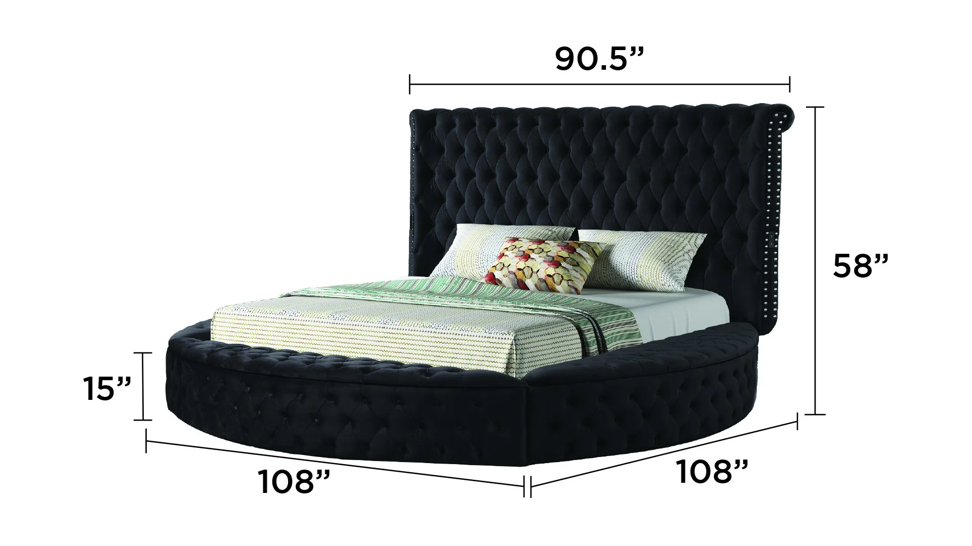 Hazel Queen Bed 5 Black - Image 5