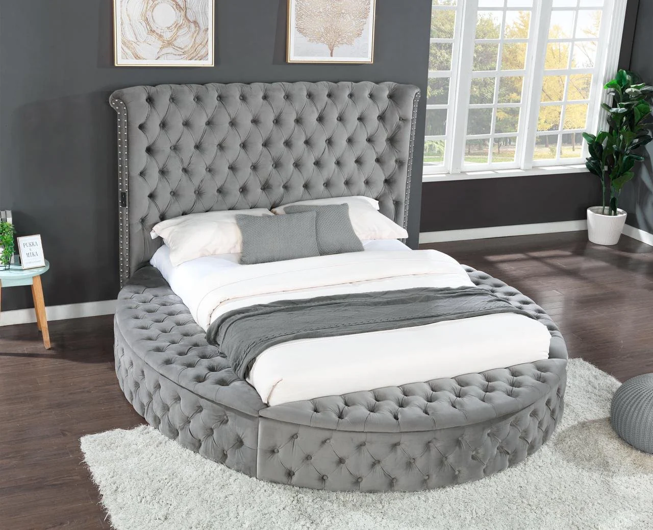 Hazel Queen Bed 5 Gray - Image 2