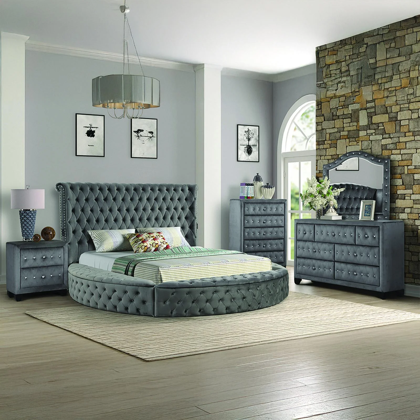 Hazel Queen Bed 5 Gray - Image 20