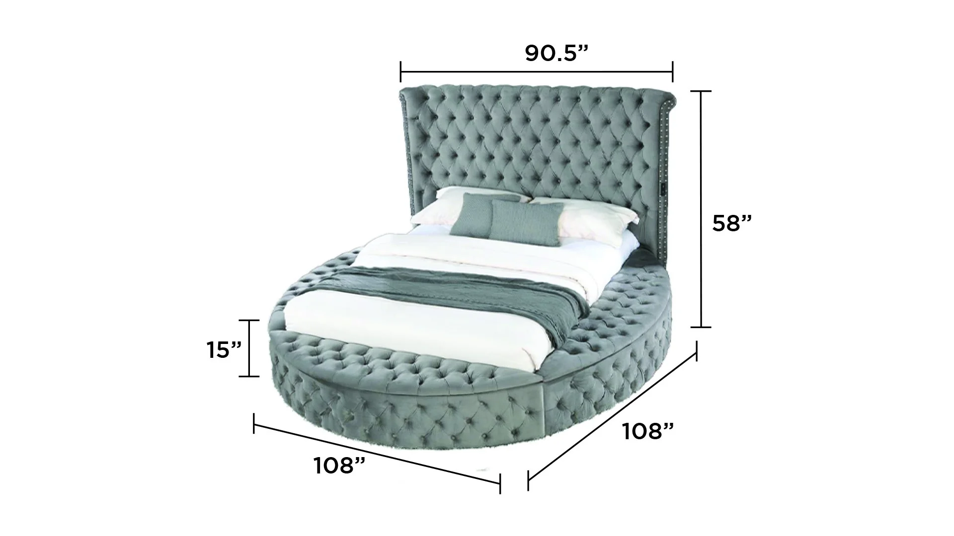 Hazel Queen Bed 5 Gray - Image 5
